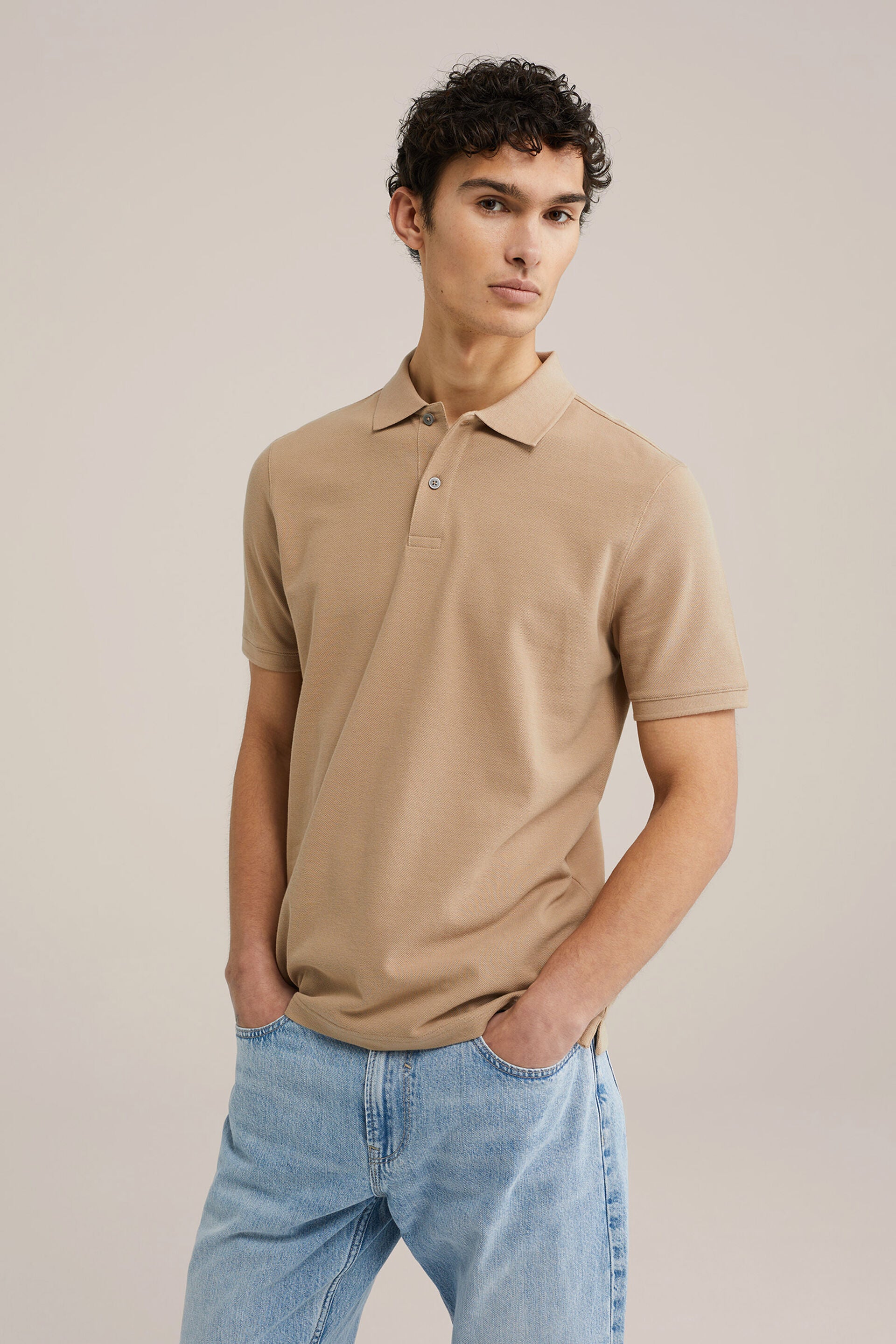 Men's Slim Fit Polo Shirt With Texture