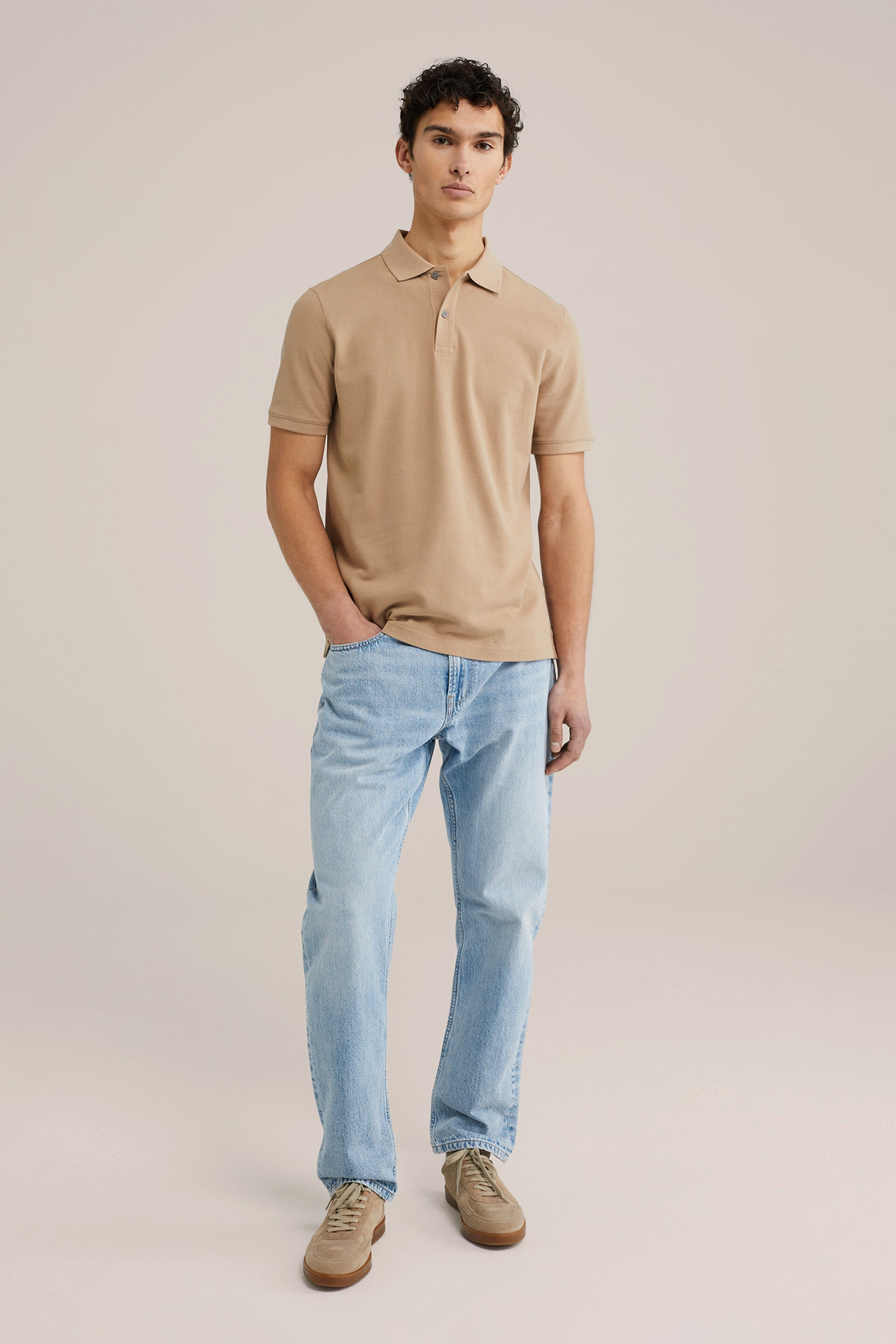 Men's Slim Fit Polo Shirt With Texture