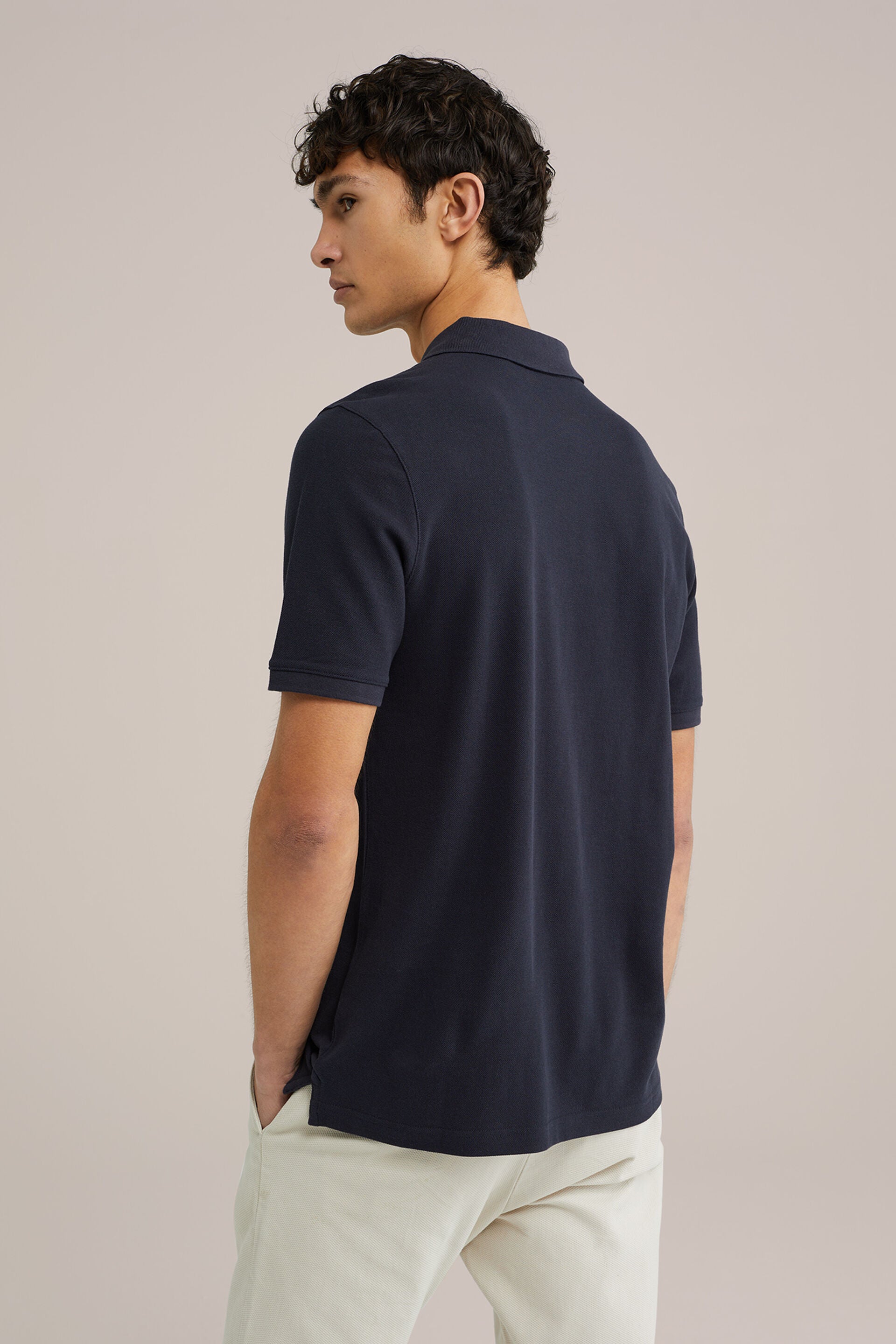 Men's Slim Fit Polo Shirt With Texture