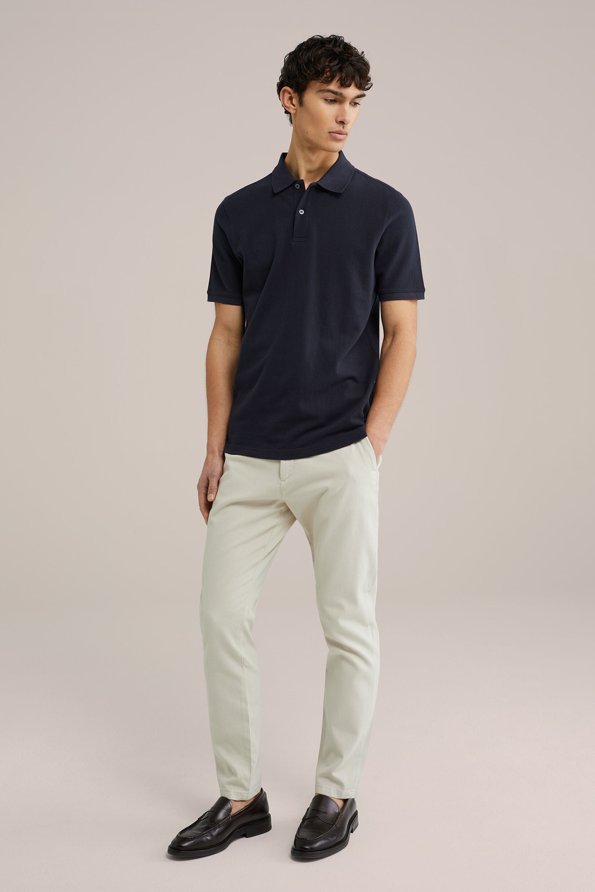Men's Slim Fit Polo Shirt With Texture