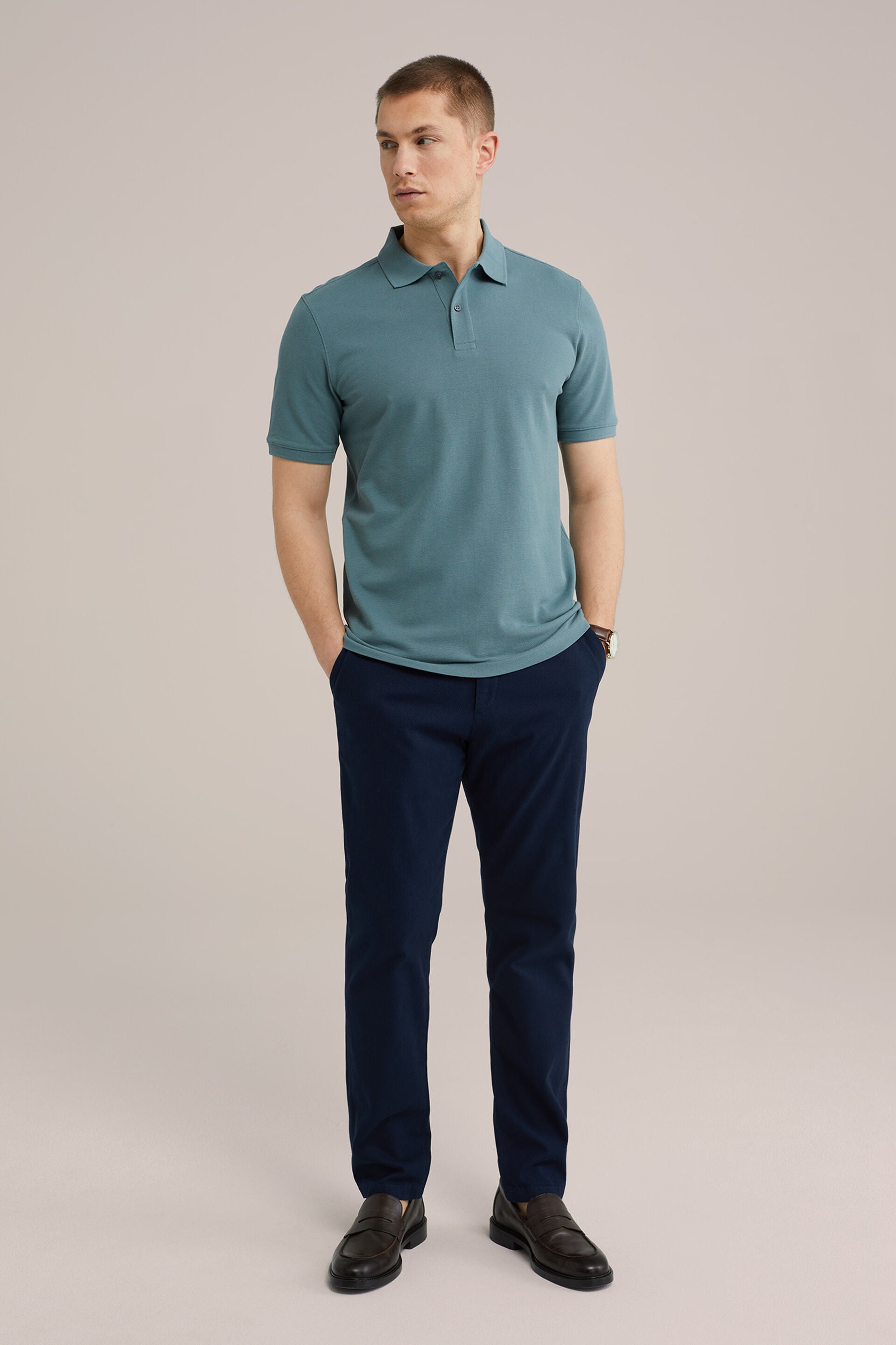 Men's Slim Fit Polo Shirt With Texture
