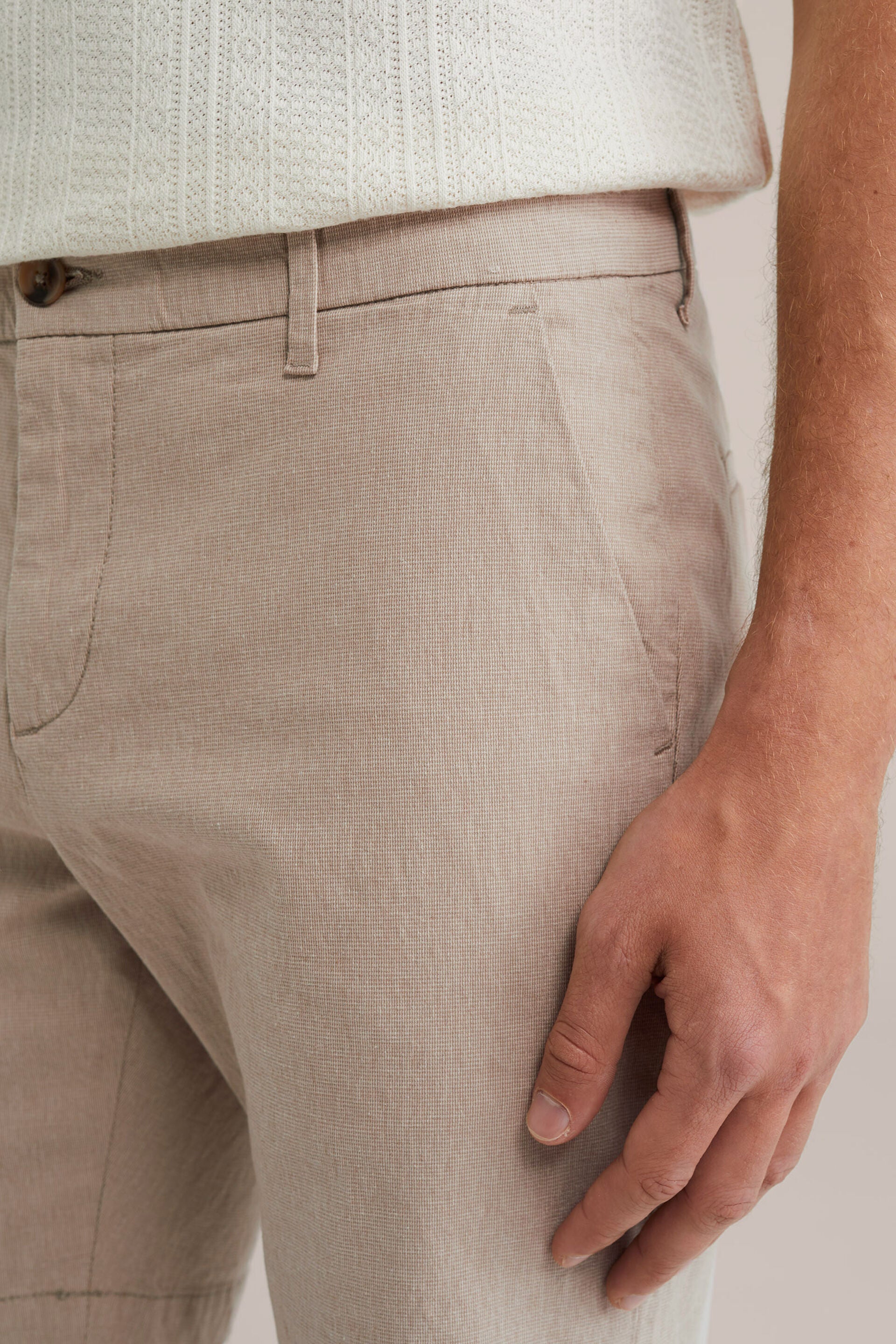 Men's Regular Fit Textured Chino Shorts