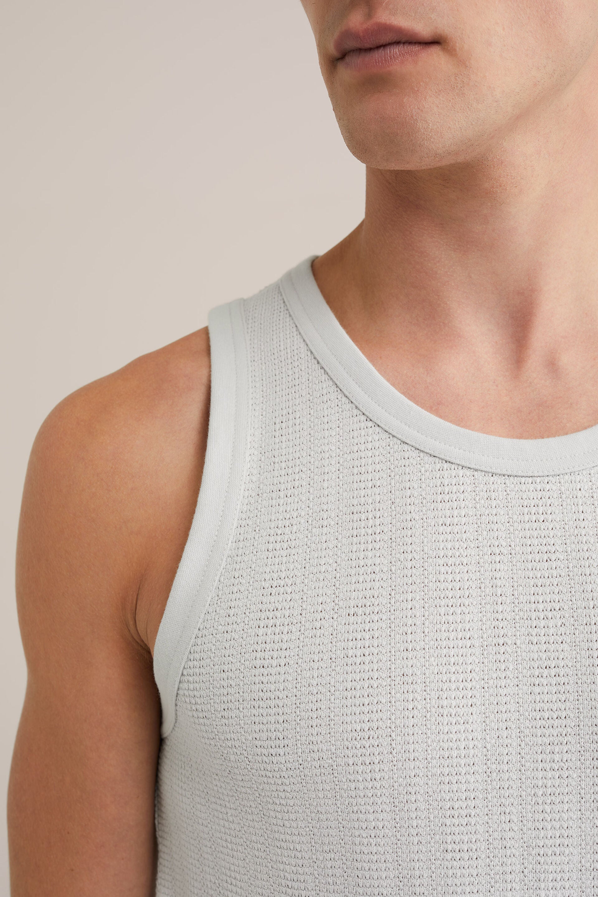 Men's Slim Fit Singlet With Texture