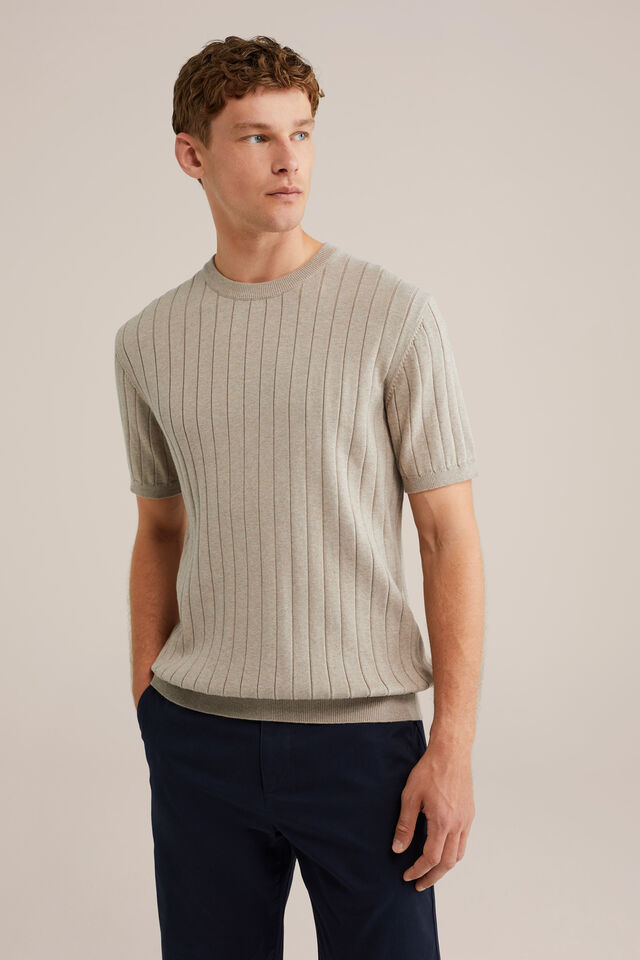 Men's Regular Fit Textured T-Shirt