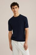 Men's Regular Fit Textured T-Shirt