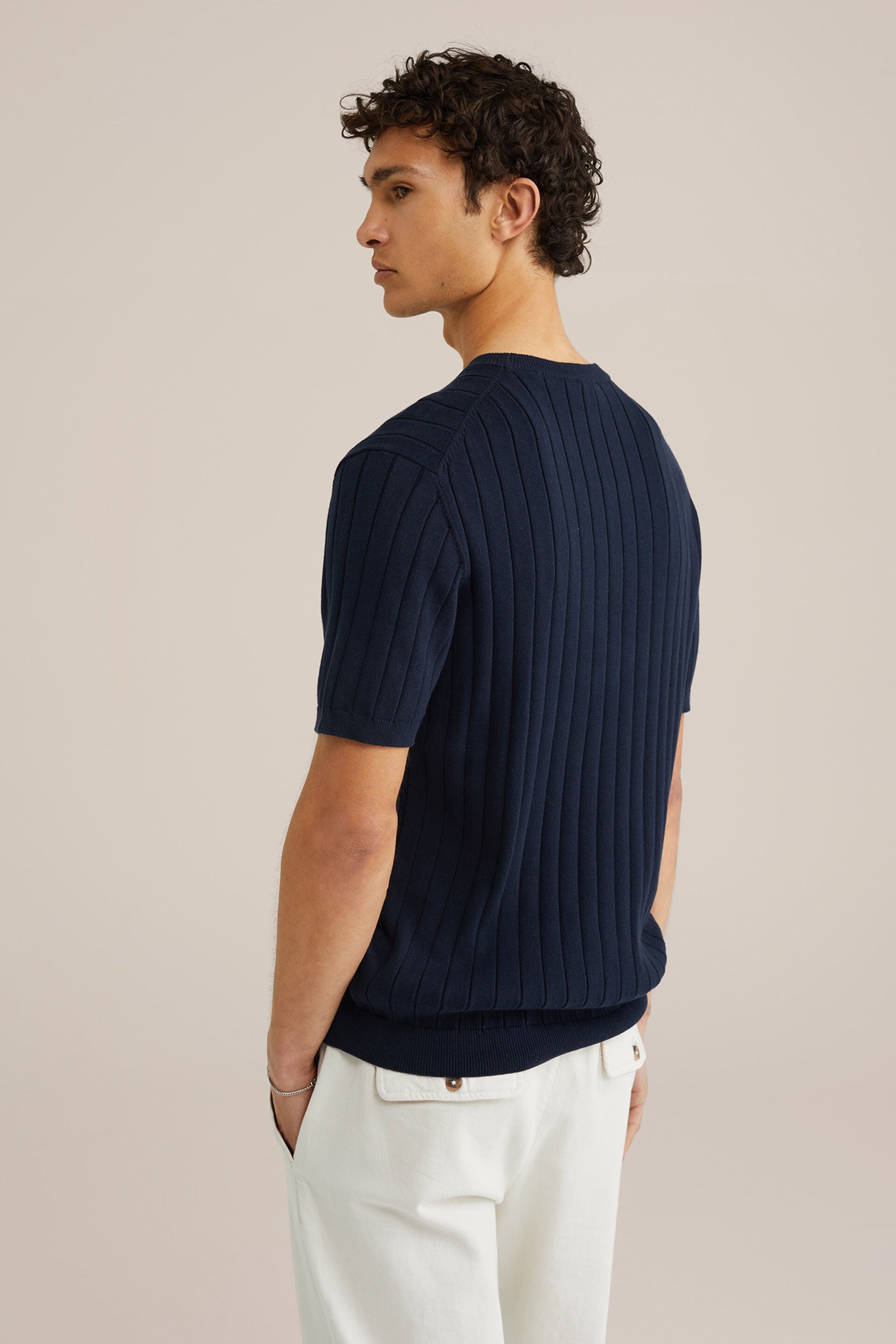 Men's Regular Fit Textured T-Shirt