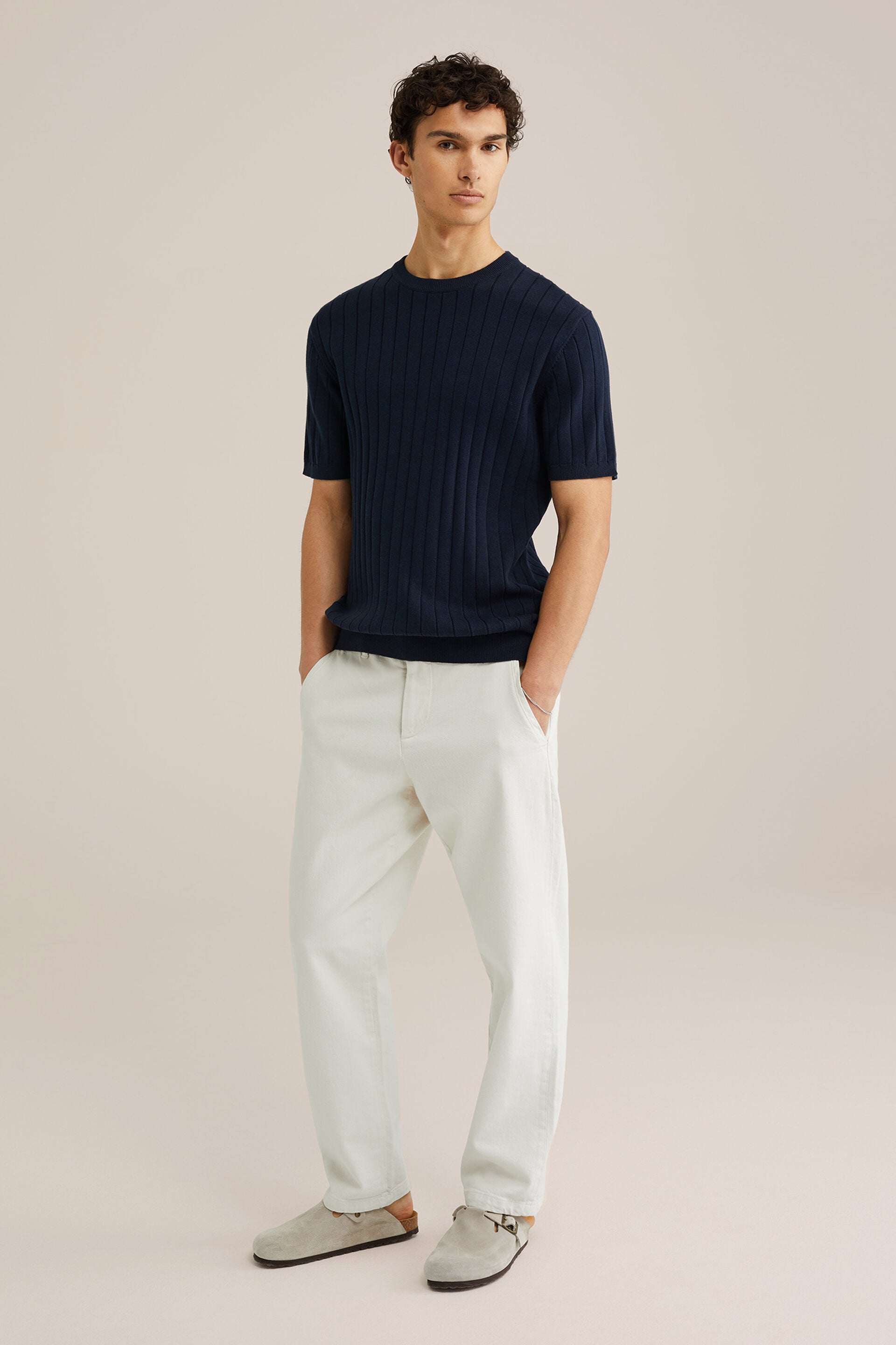 Men's Regular Fit Textured T-Shirt