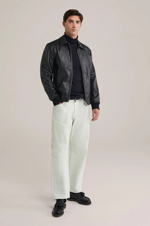 Men’s Regular Fit Faux Leather Jacket