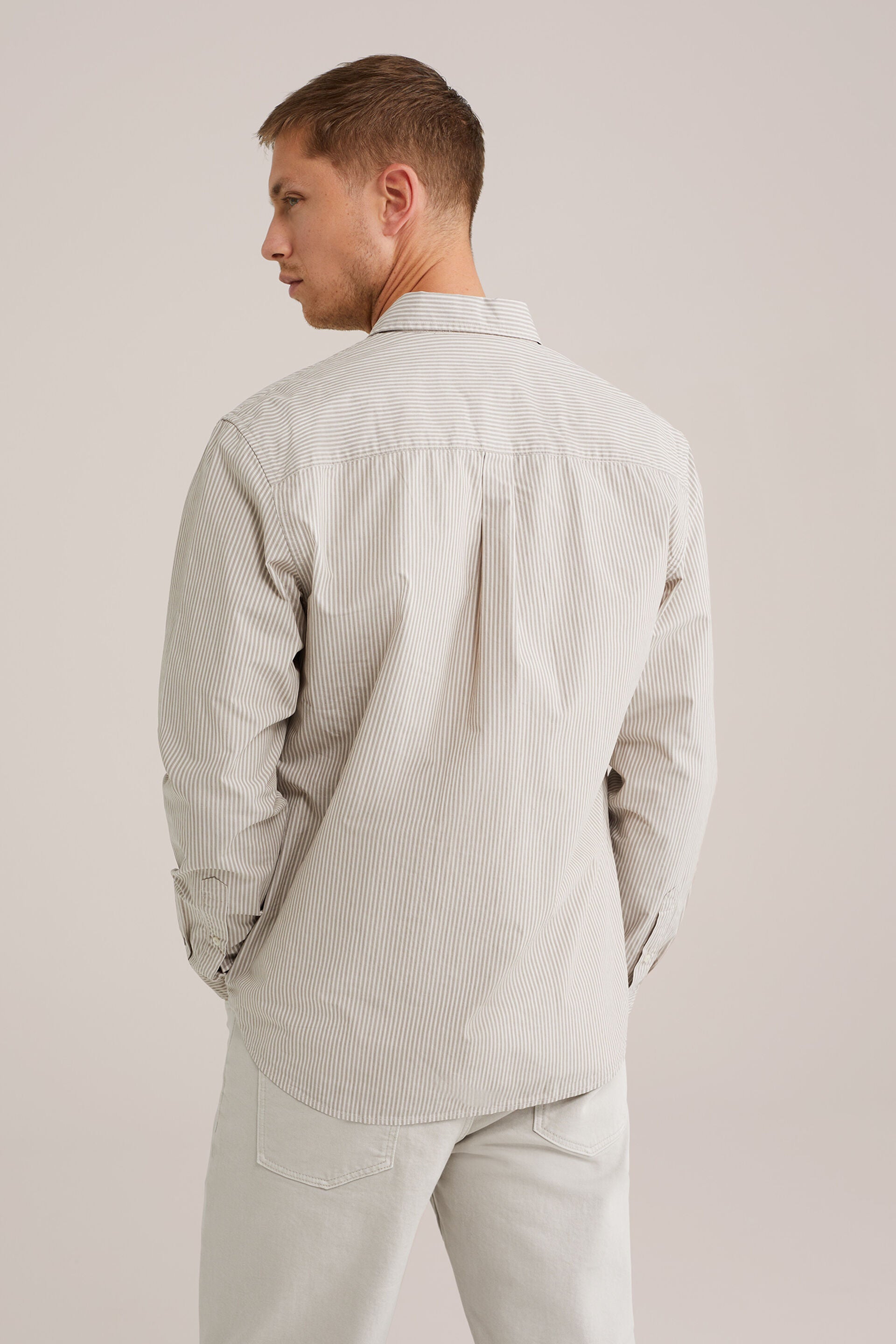 Men's Regular Fit Striped Cotton Shirt