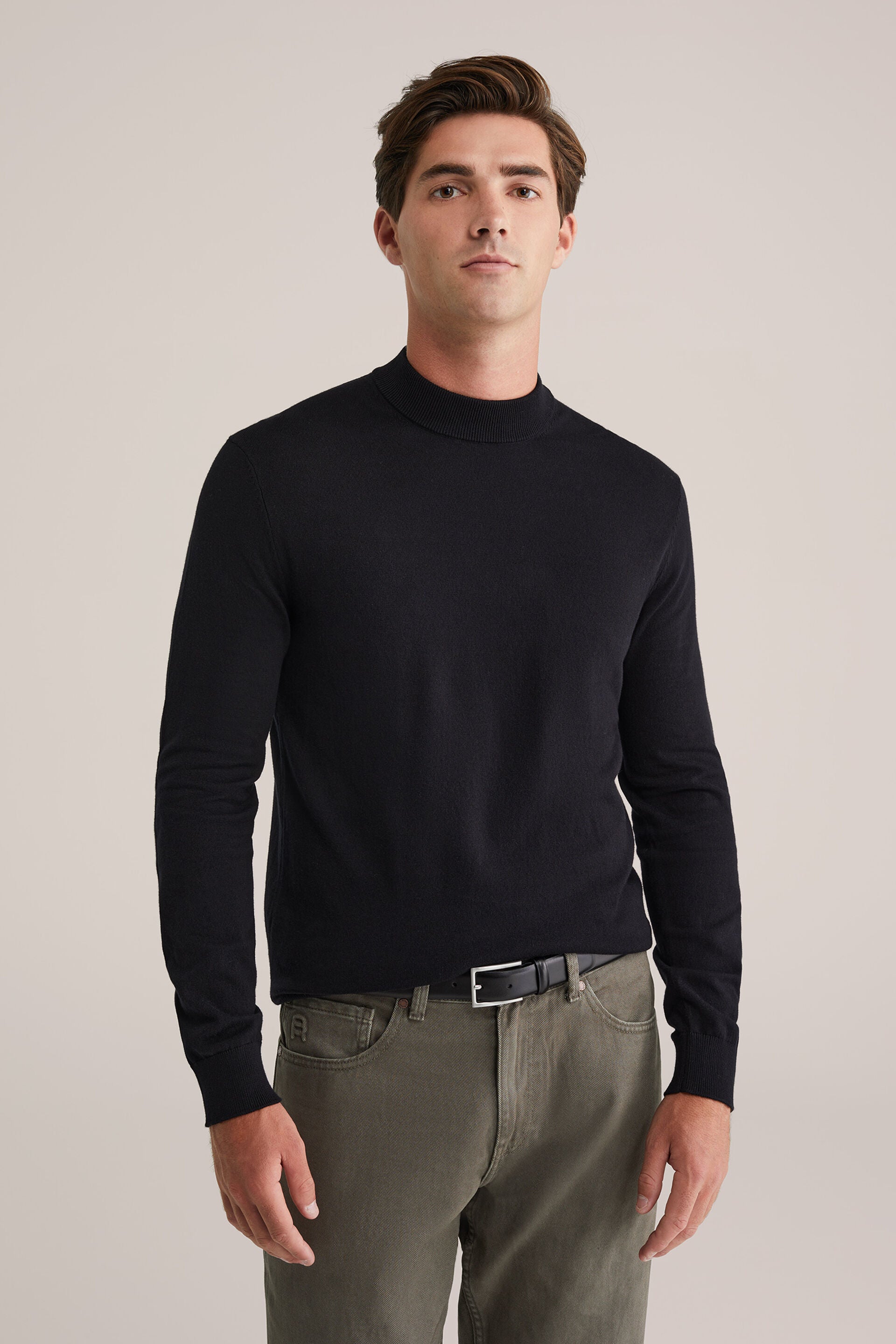 Men’s Slim Fit Fine-Knit Turtleneck Jumper