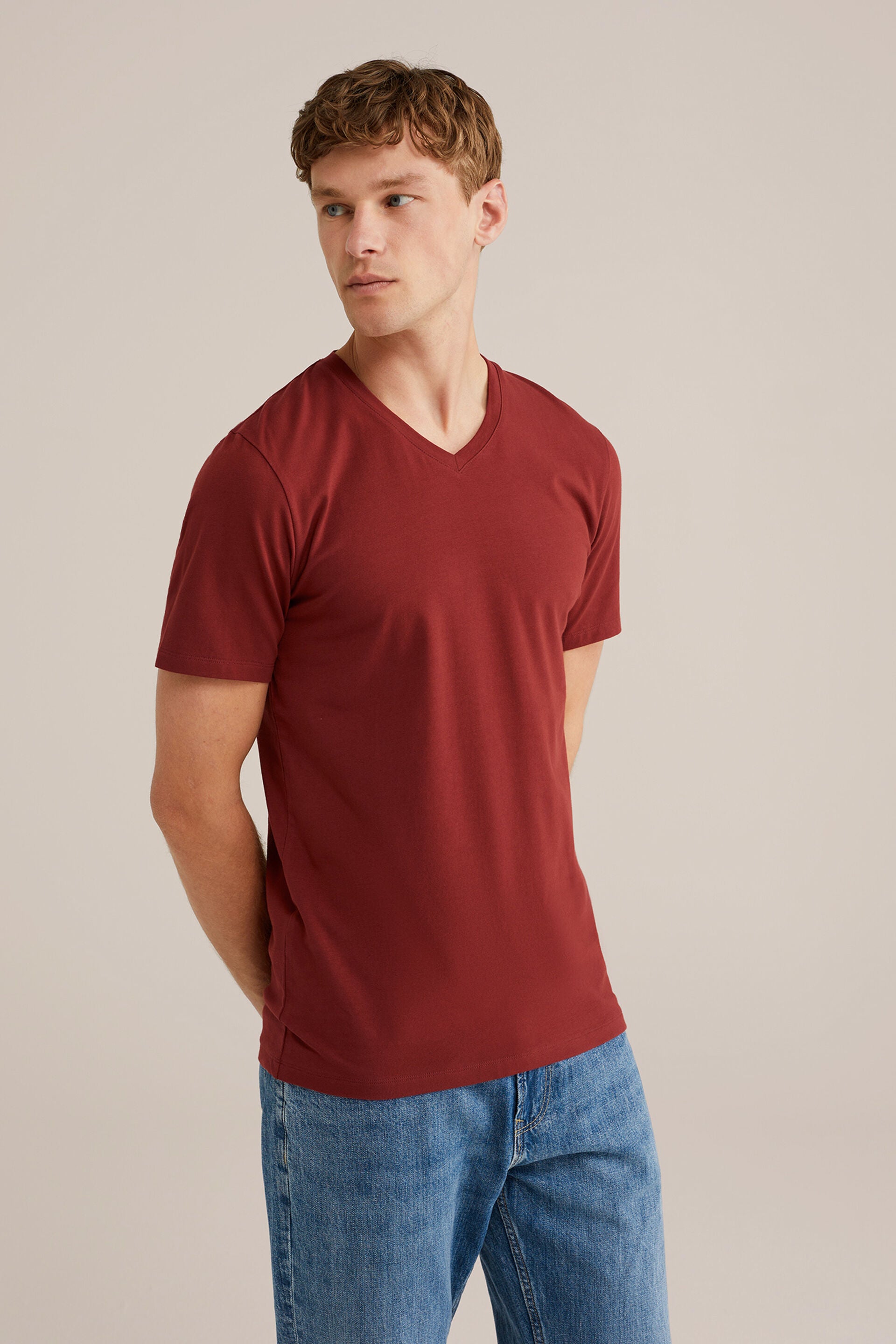 Men's Slim Fit V-Neck T-Shirt