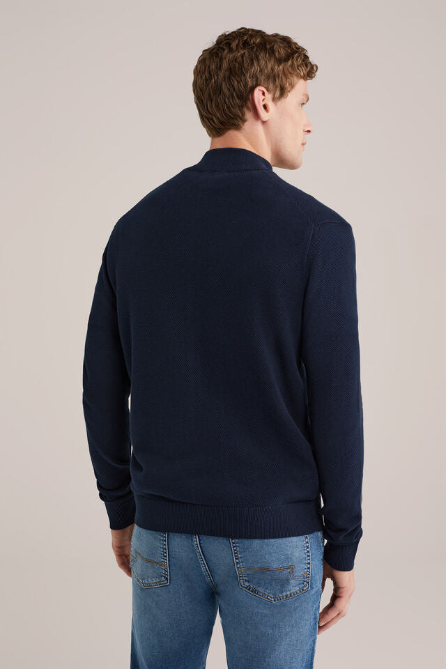 Men’s Regular Fit Fine-Knit Zip-Up Cardigan