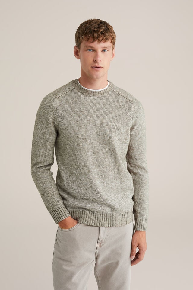 Men’s Regular Fit Wool-Blend Knit Jumper