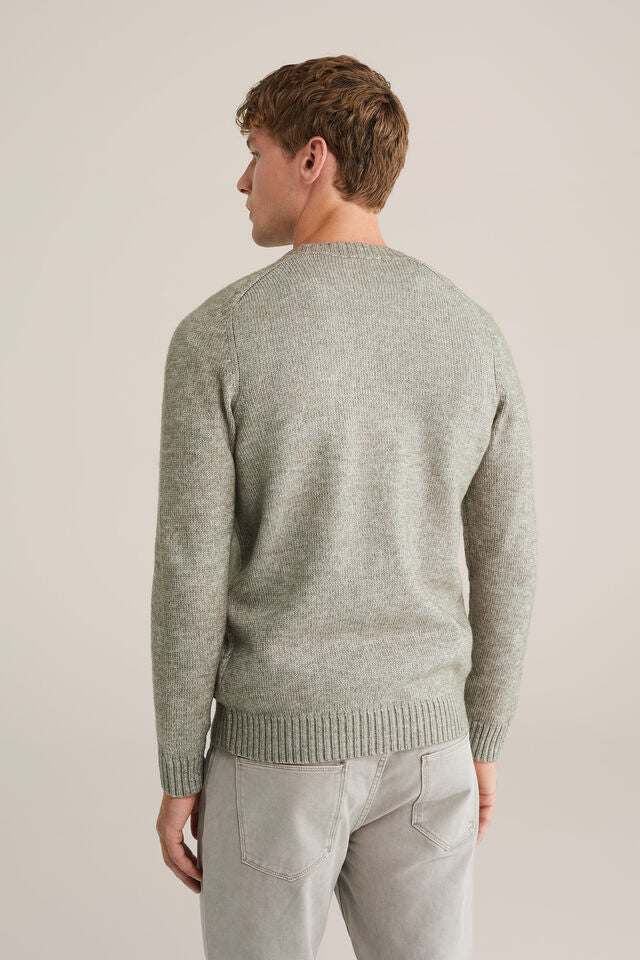 Men’s Regular Fit Wool-Blend Knit Jumper