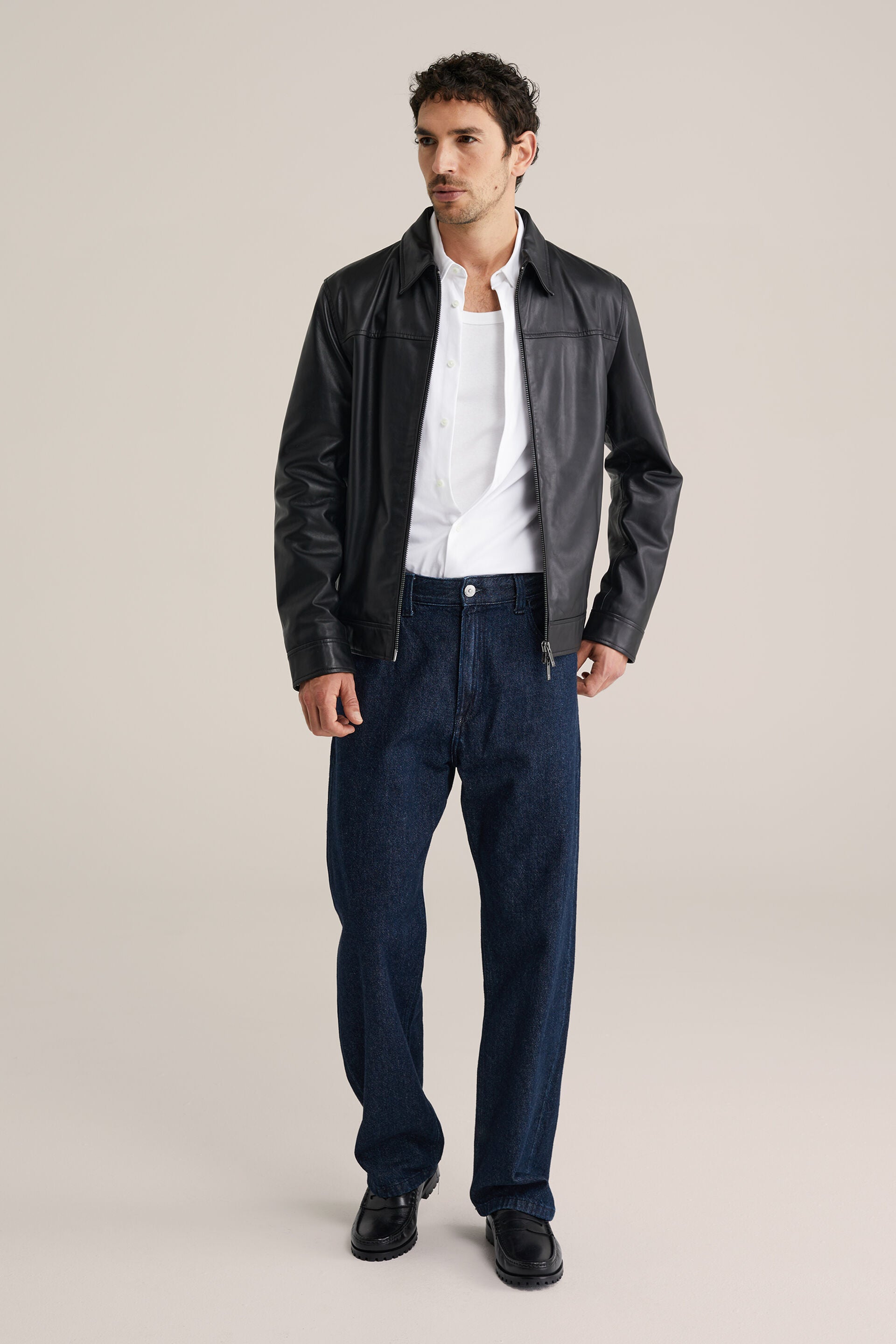 Men’s Regular Fit Leather Jacket