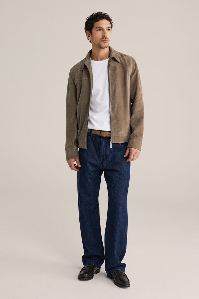 Men’s Regular Fit Suede Jacket