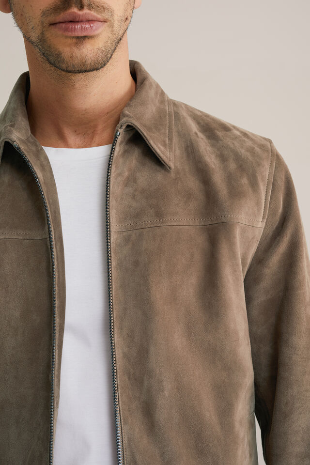 Men’s Regular Fit Suede Jacket