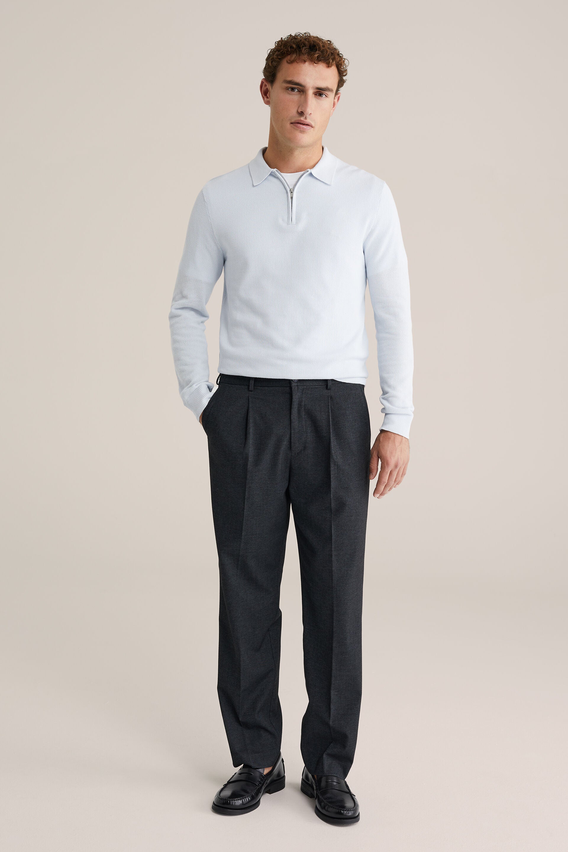 Men's Regular Fit Polo Shirt With Zip