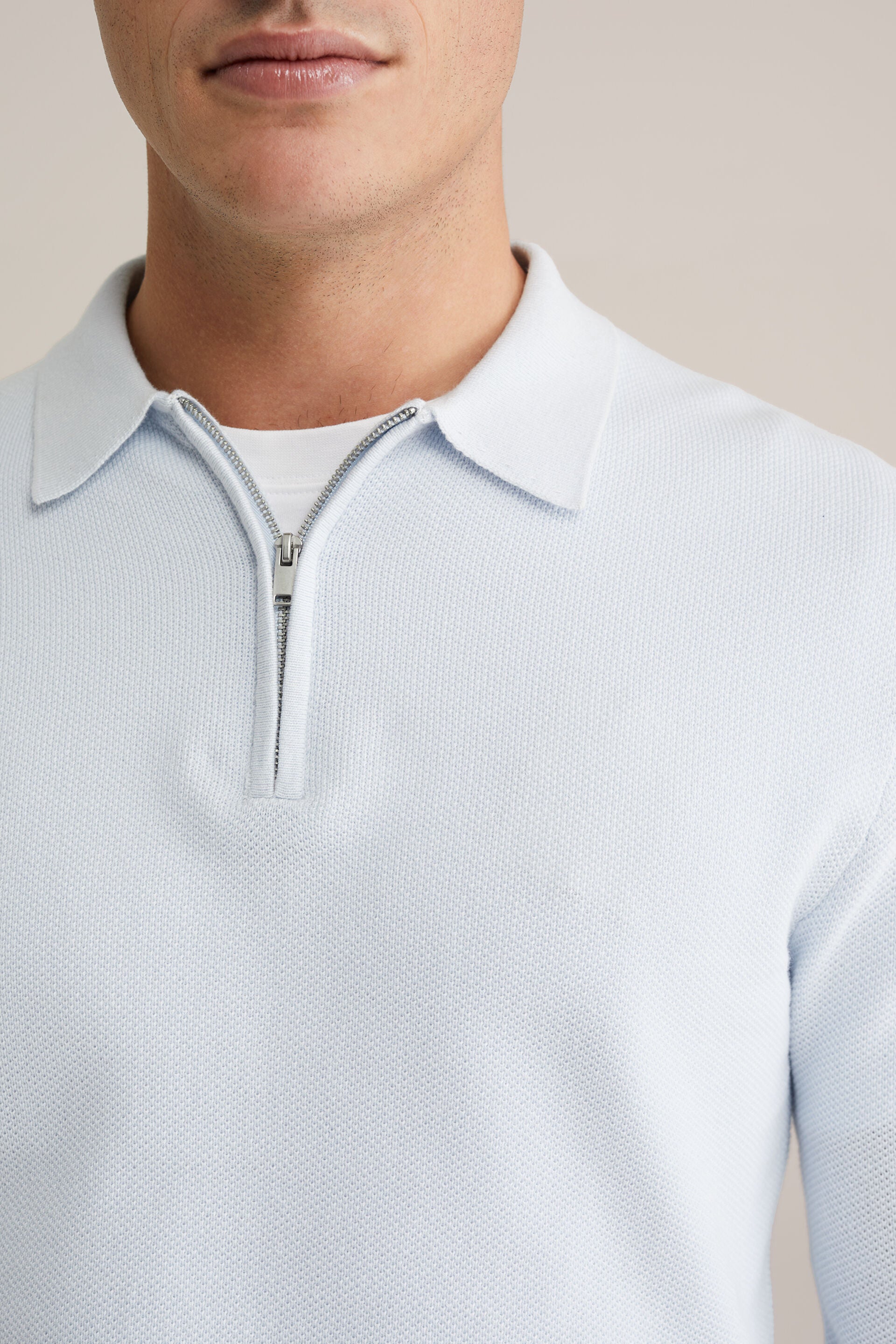 Men's Regular Fit Polo Shirt With Zip