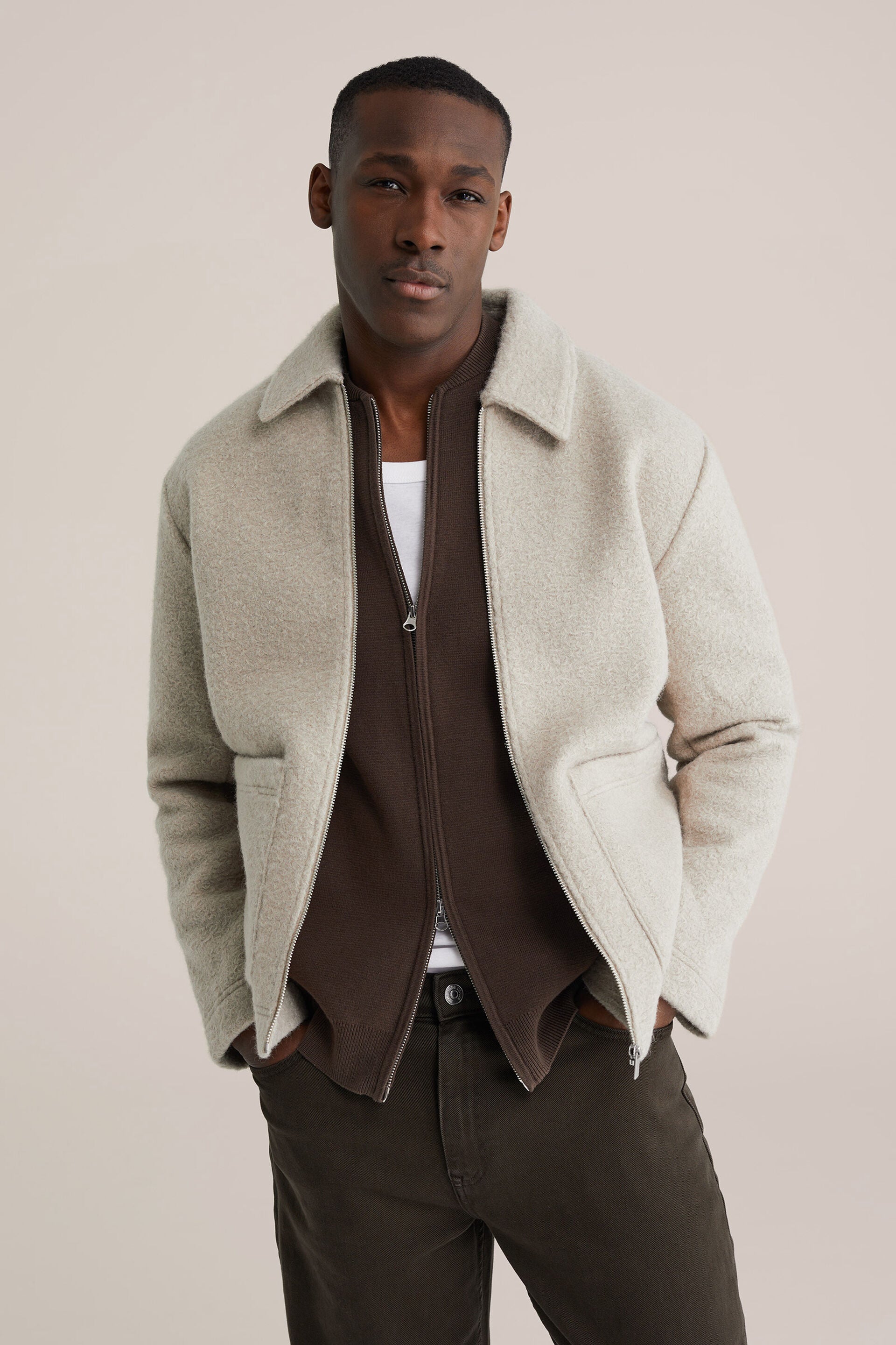 Men’s Regular Fit Textured Jacket