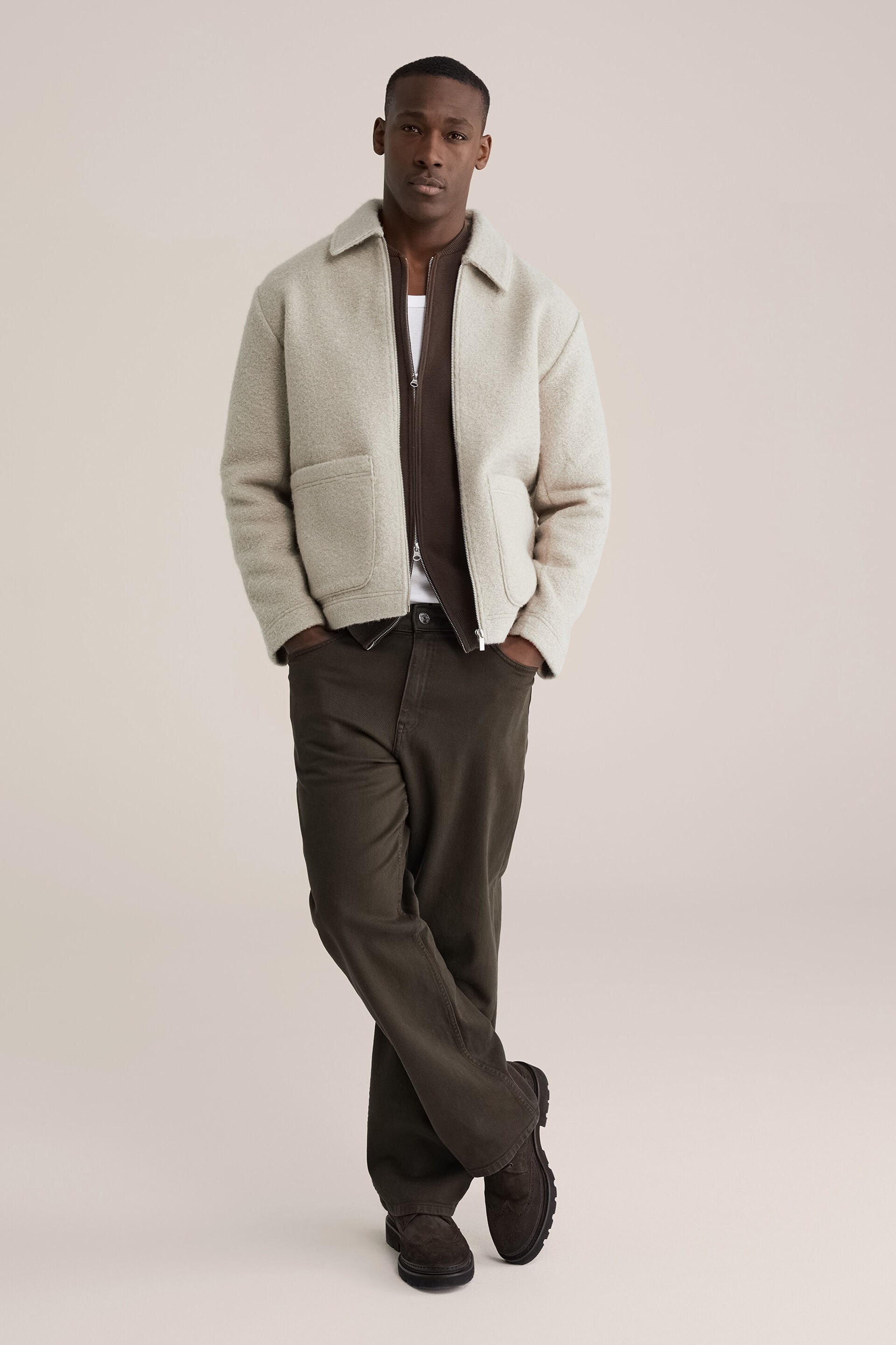 Men’s Regular Fit Textured Jacket