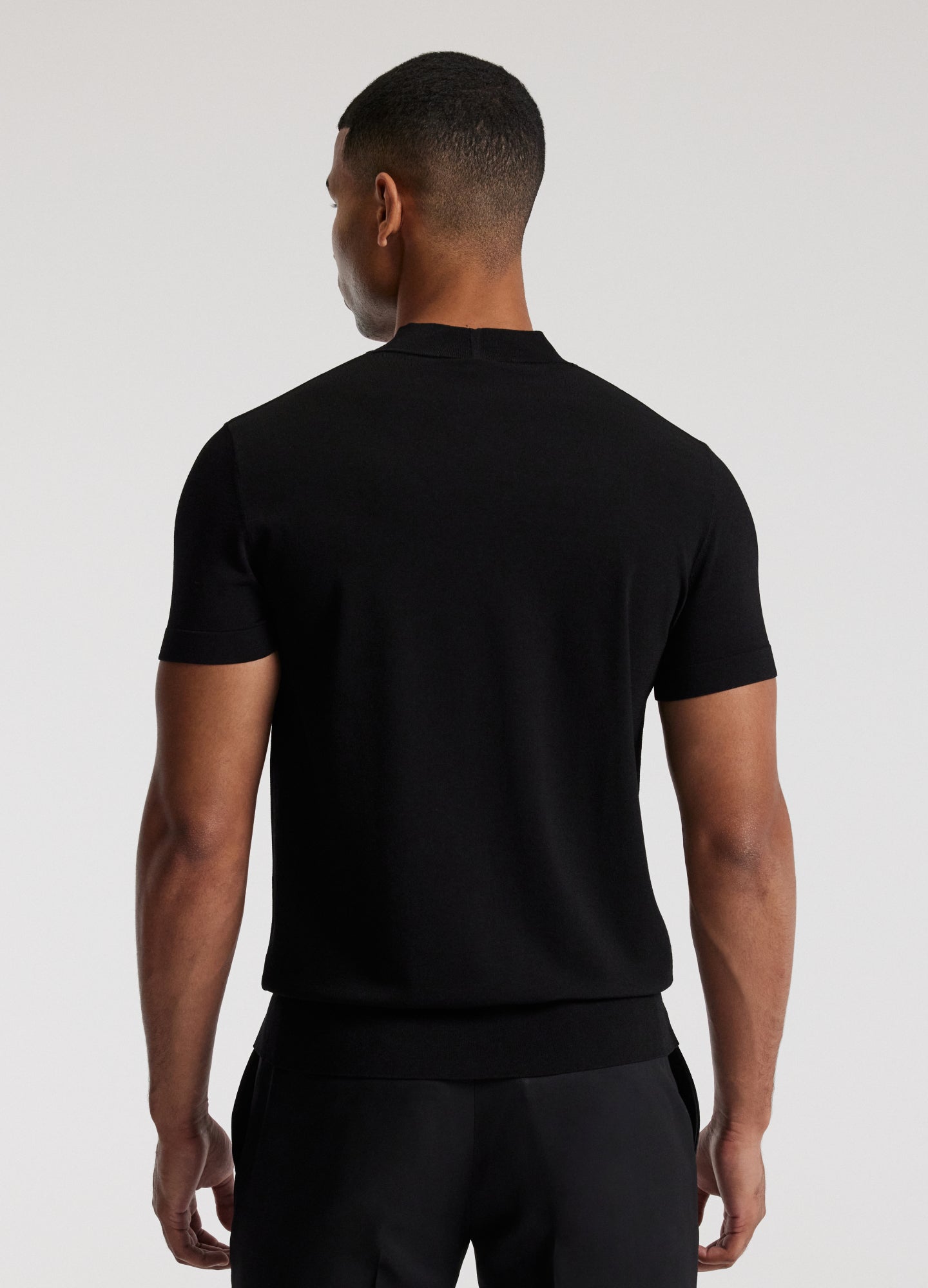 Rully Slim Tech Knit T-Shirt Black