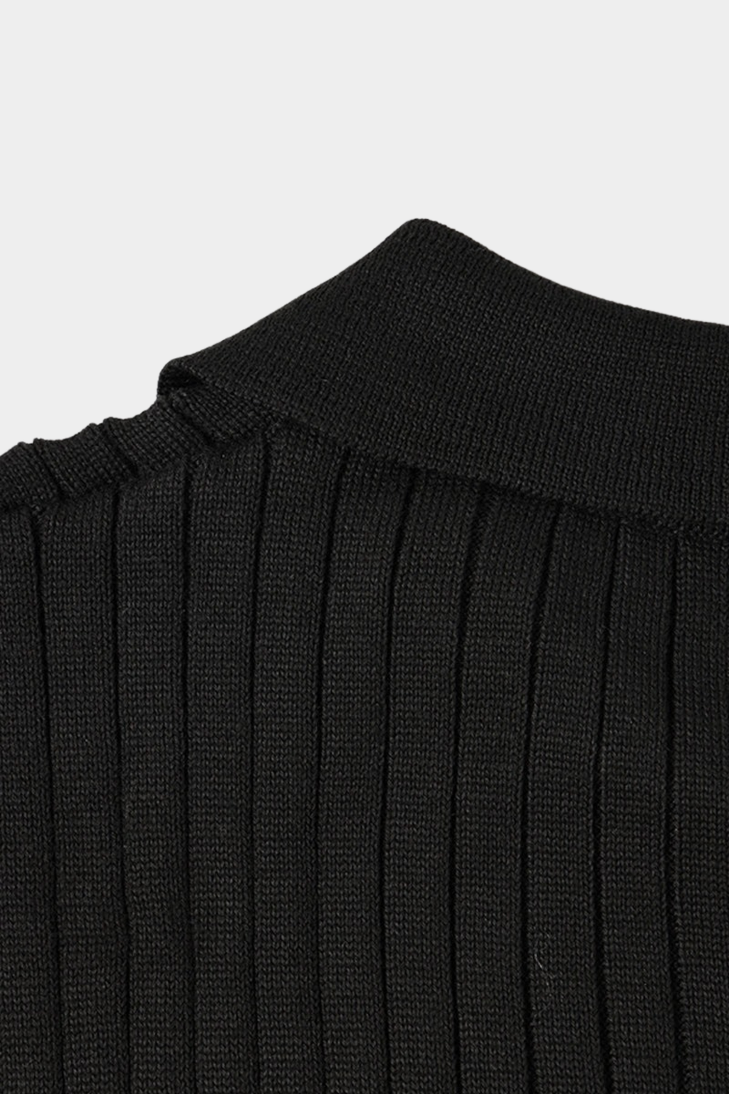 Men’s Ribbed Knit Polo – Long Sleeve