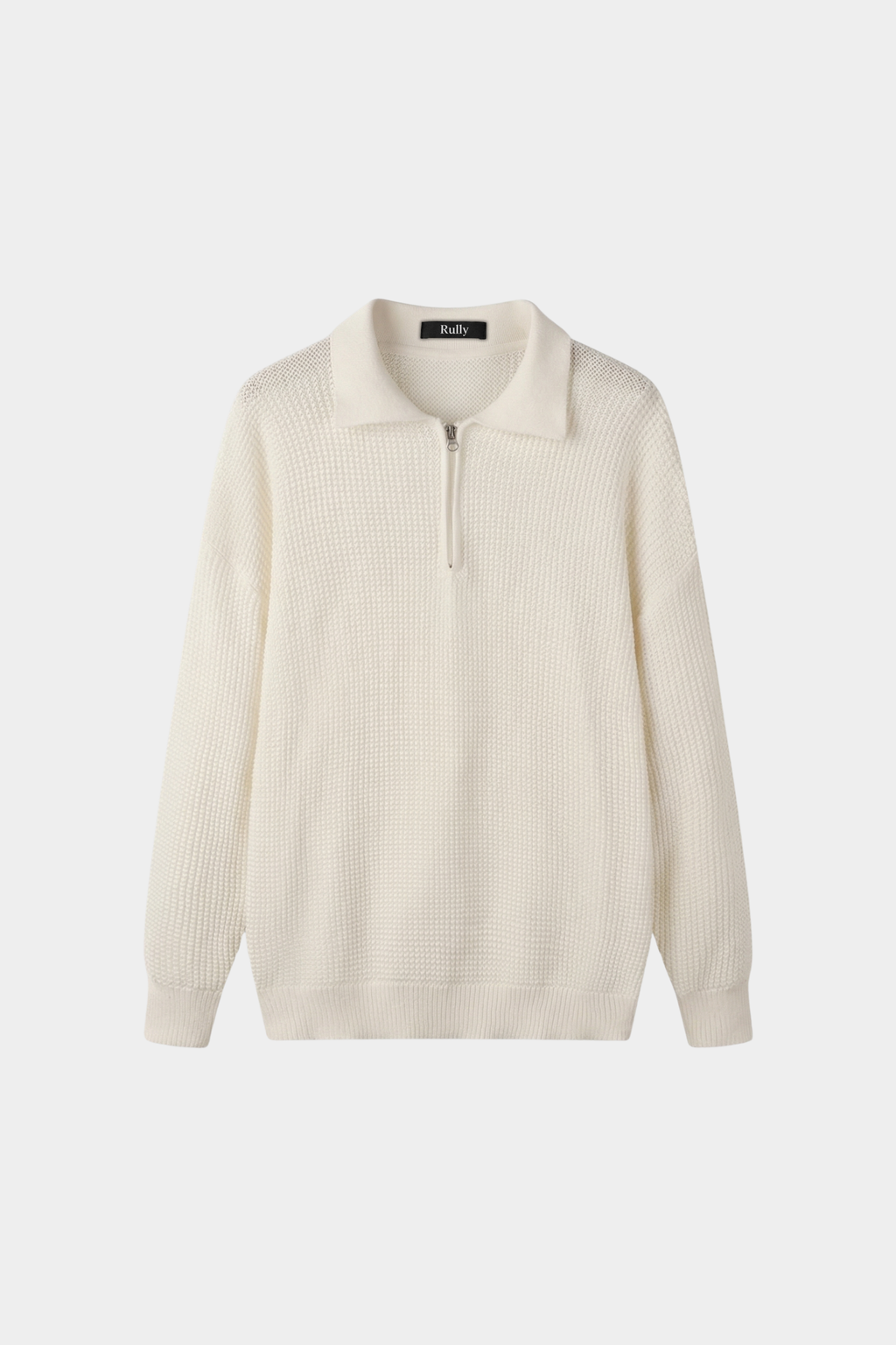 Men’s Half-Zip Knit Polo Jumper – Long Sleeve