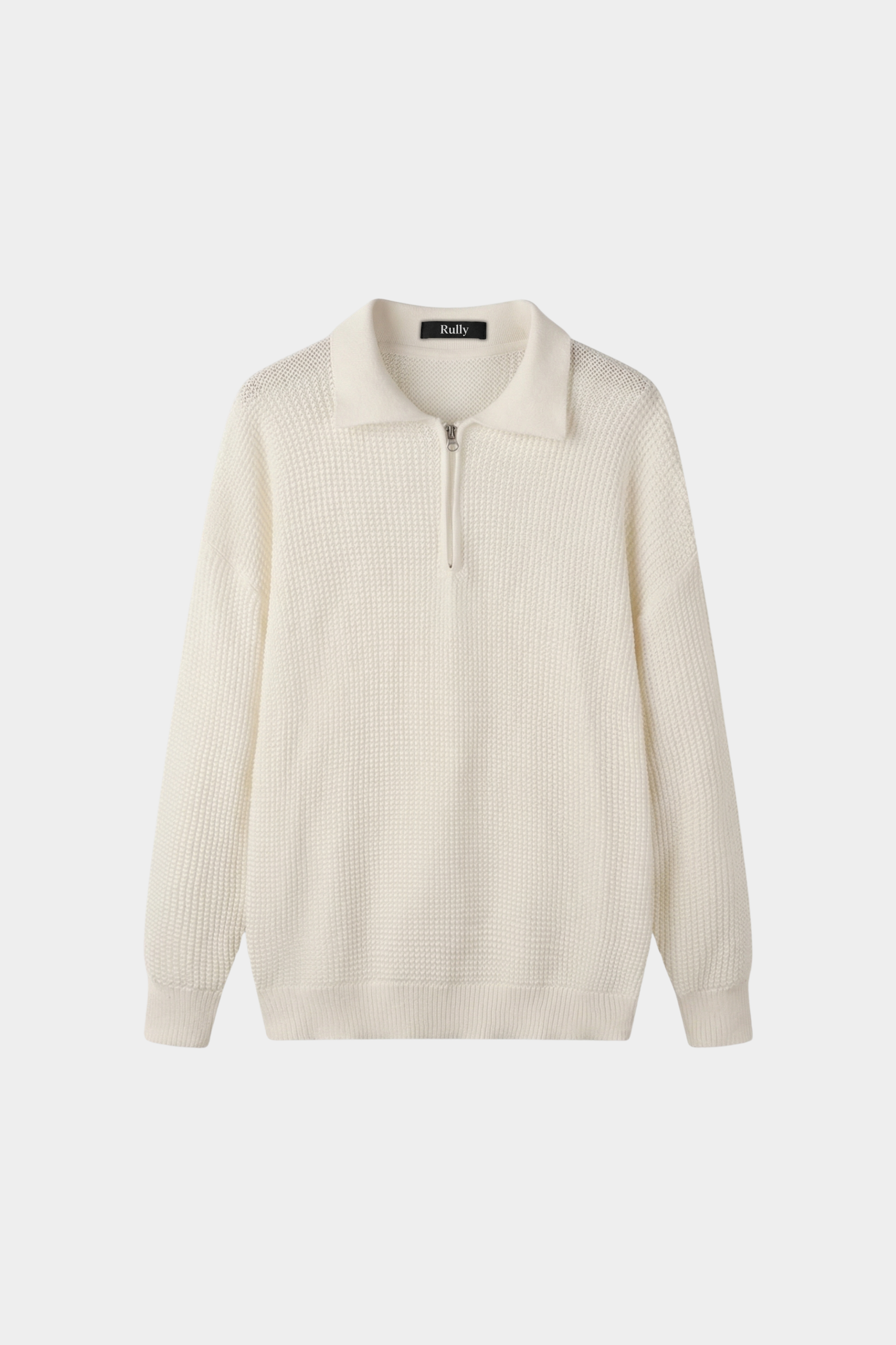Men’s Half-Zip Knit Polo Jumper – Long Sleeve