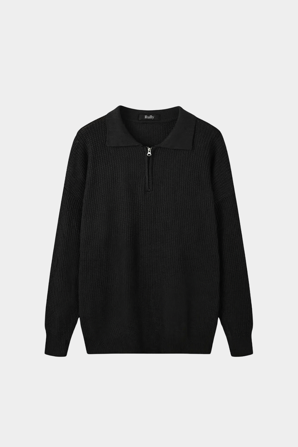 Men’s Half-Zip Knit Polo Jumper – Long Sleeve