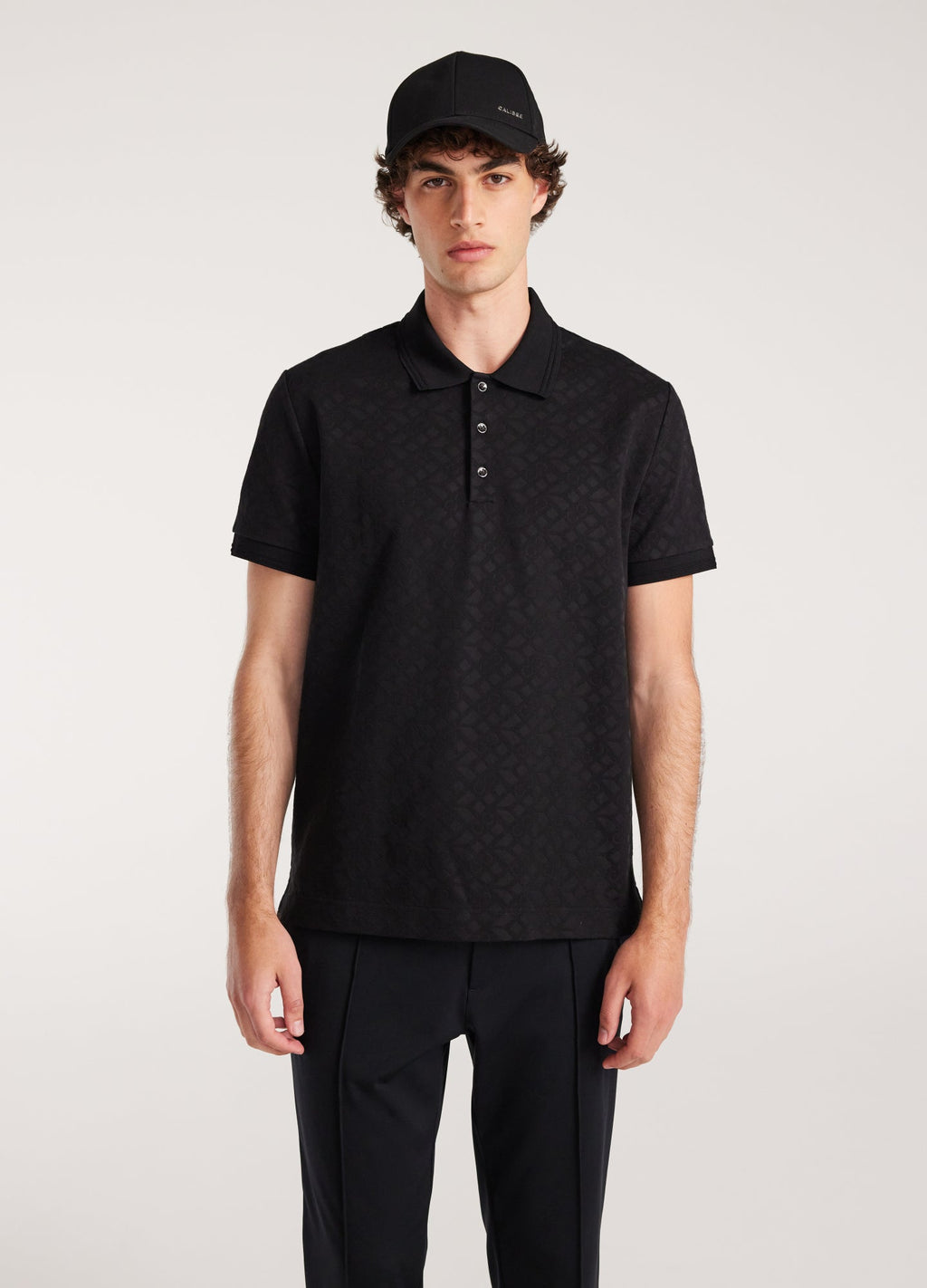 Rully Solid Monogram Polo Black