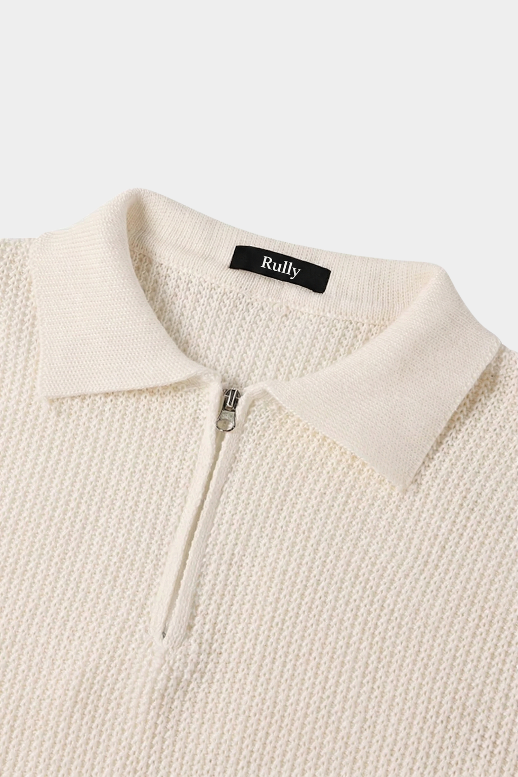 Men’s Half-Zip Knit Polo Jumper – Long Sleeve