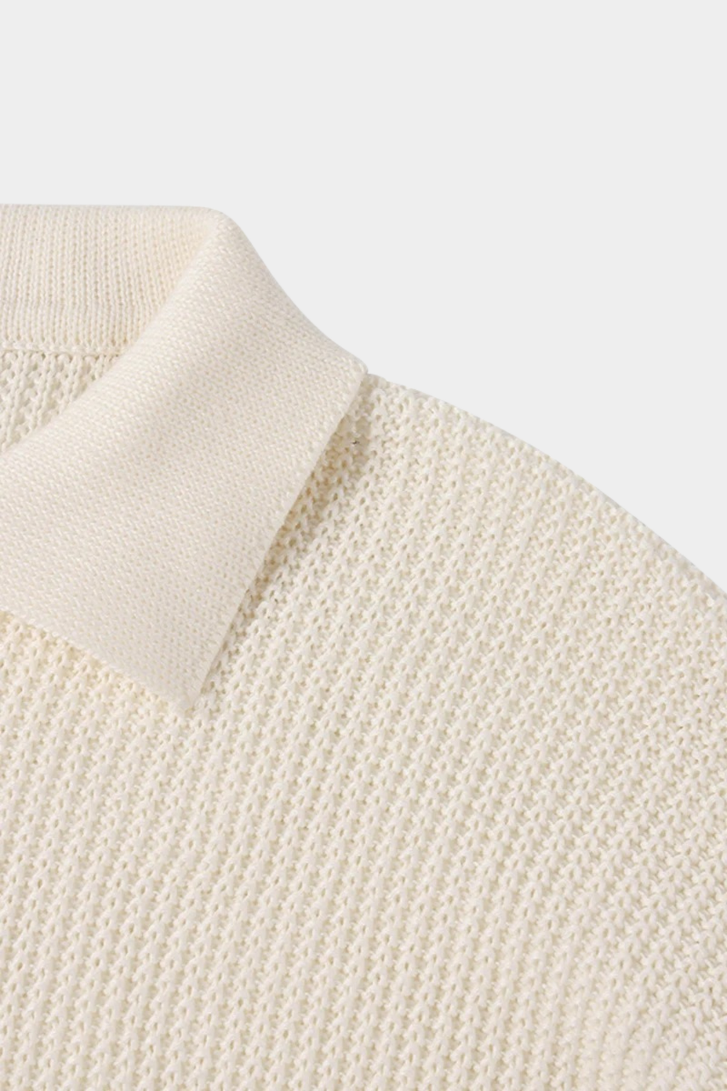 Men’s Half-Zip Knit Polo Jumper – Long Sleeve