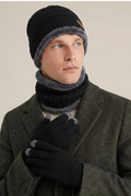 Winter Accessory Set — Lined Beanie, Neck Warmer & Touchscreen Gloves