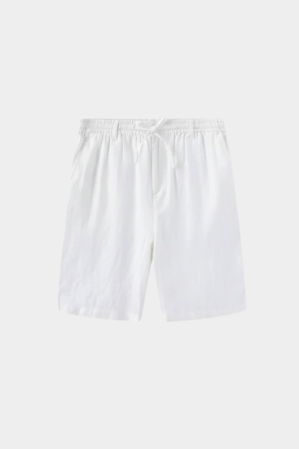 Men’s Linen Drawstring Shorts with Zip Fly