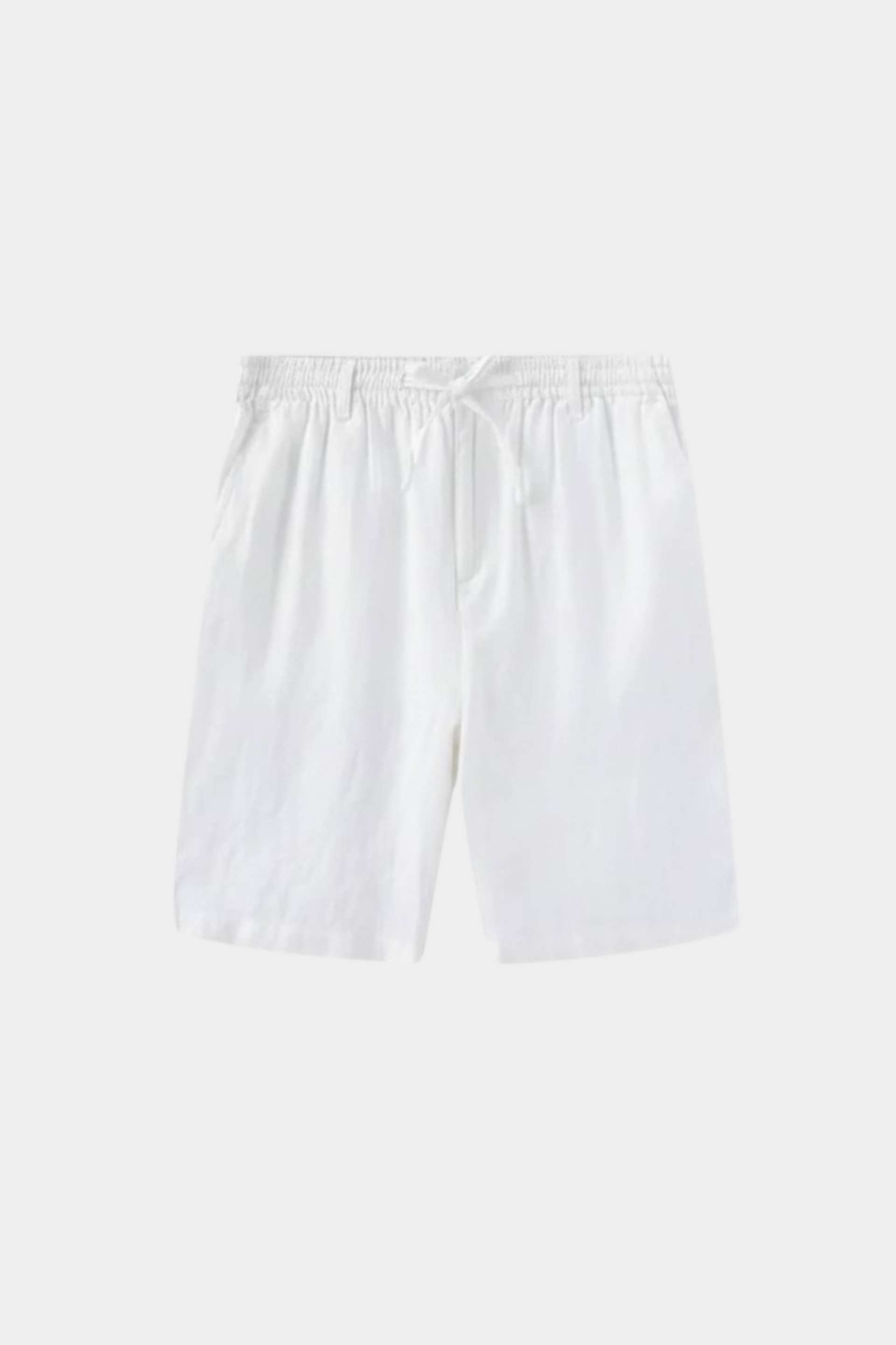 Men’s Linen Drawstring Shorts with Zip Fly