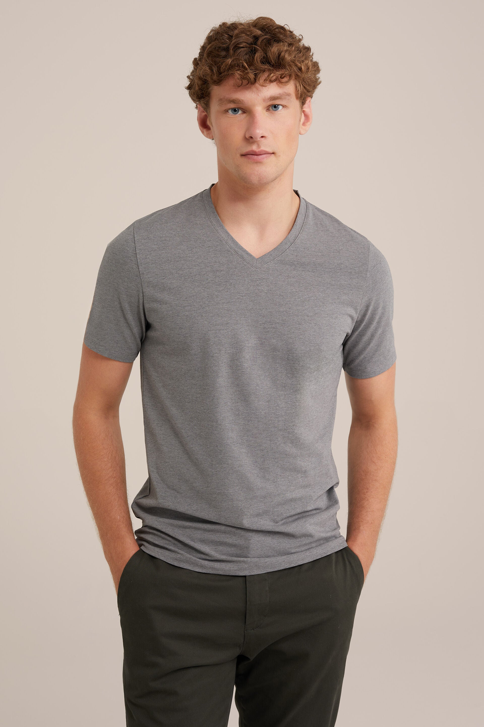 Men's Slim Fit V-Neck T-Shirt