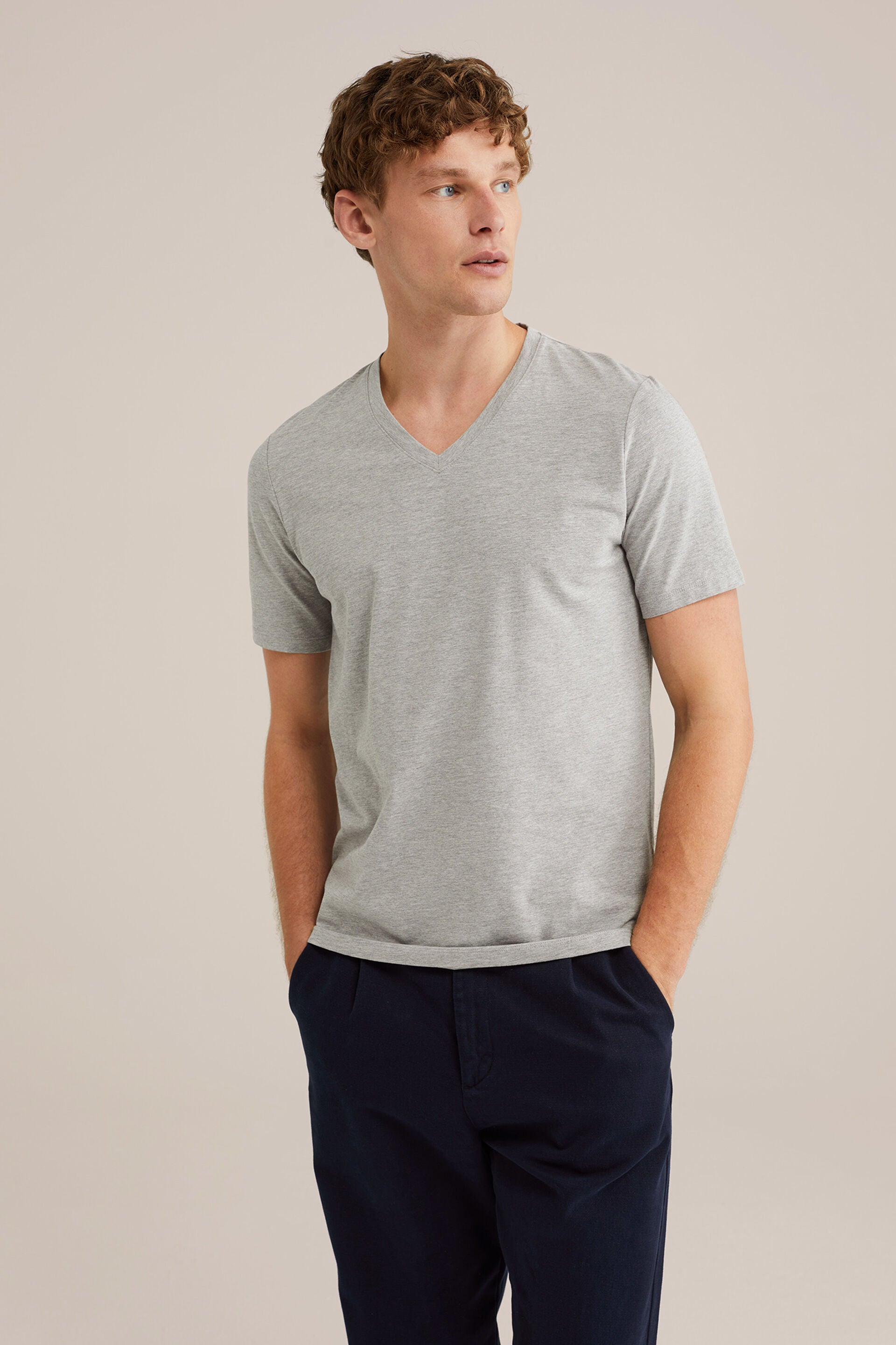 Men's Slim Fit V-Neck T-Shirt