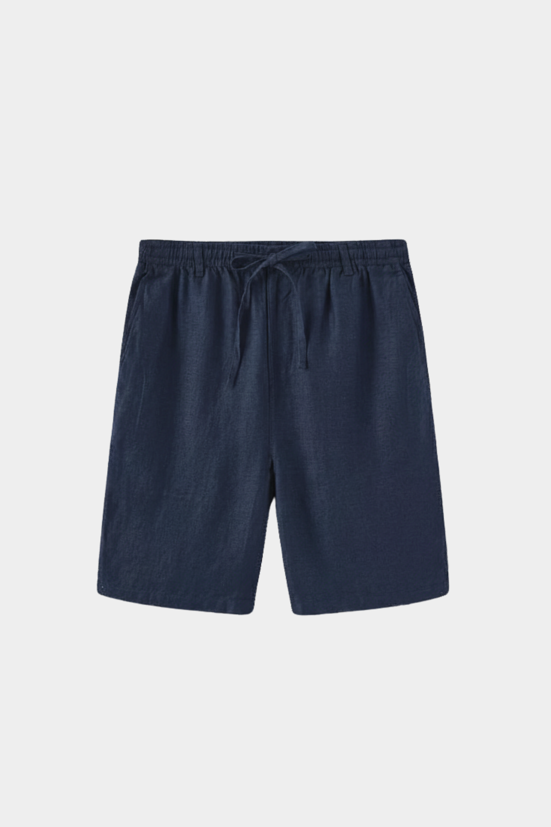 Men’s Linen Drawstring Shorts with Zip Fly
