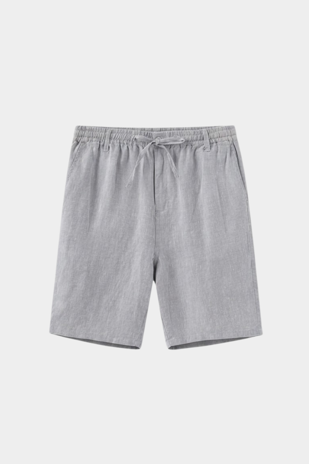 Men’s Linen Drawstring Shorts with Zip Fly