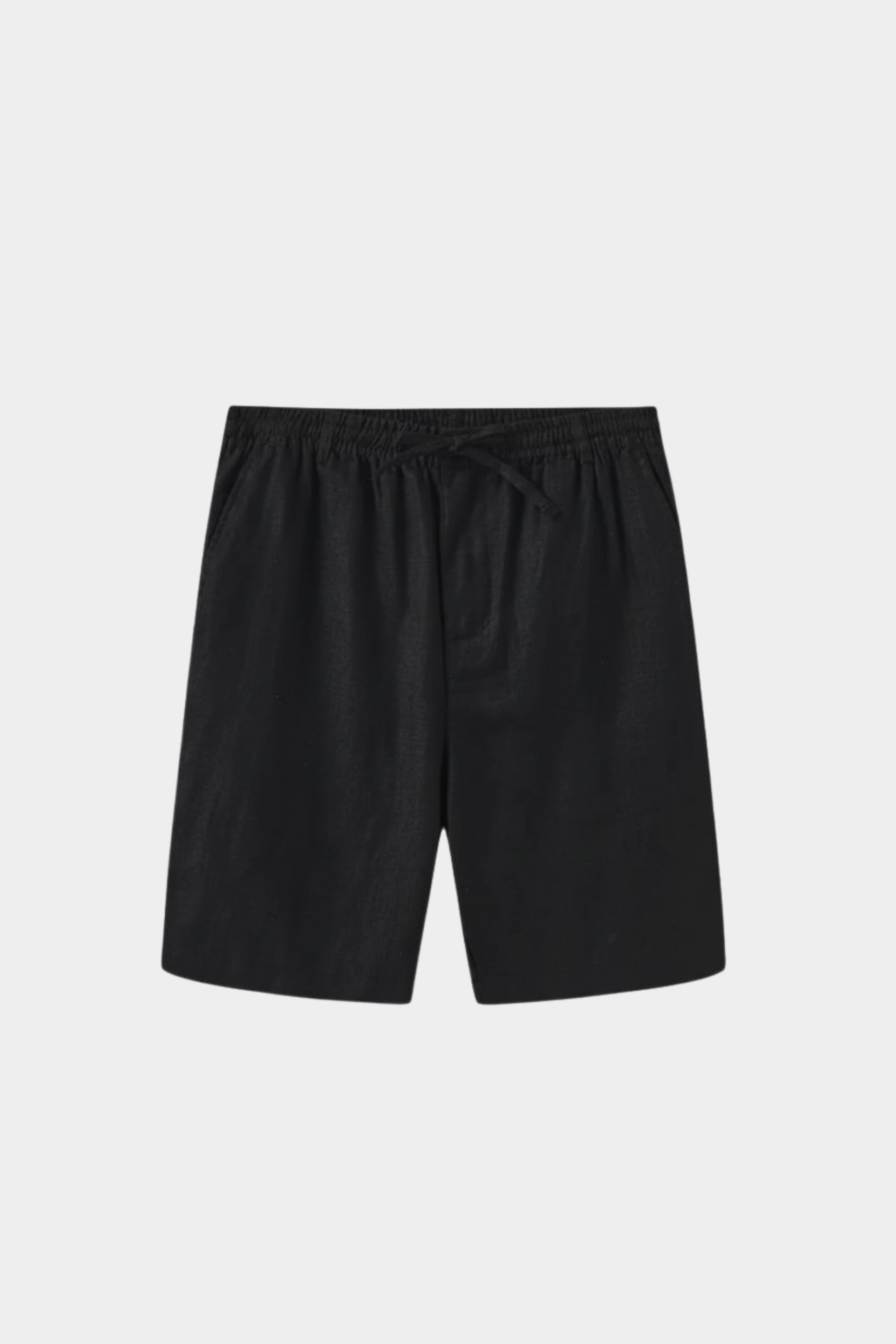 Men’s Linen Drawstring Shorts with Zip Fly