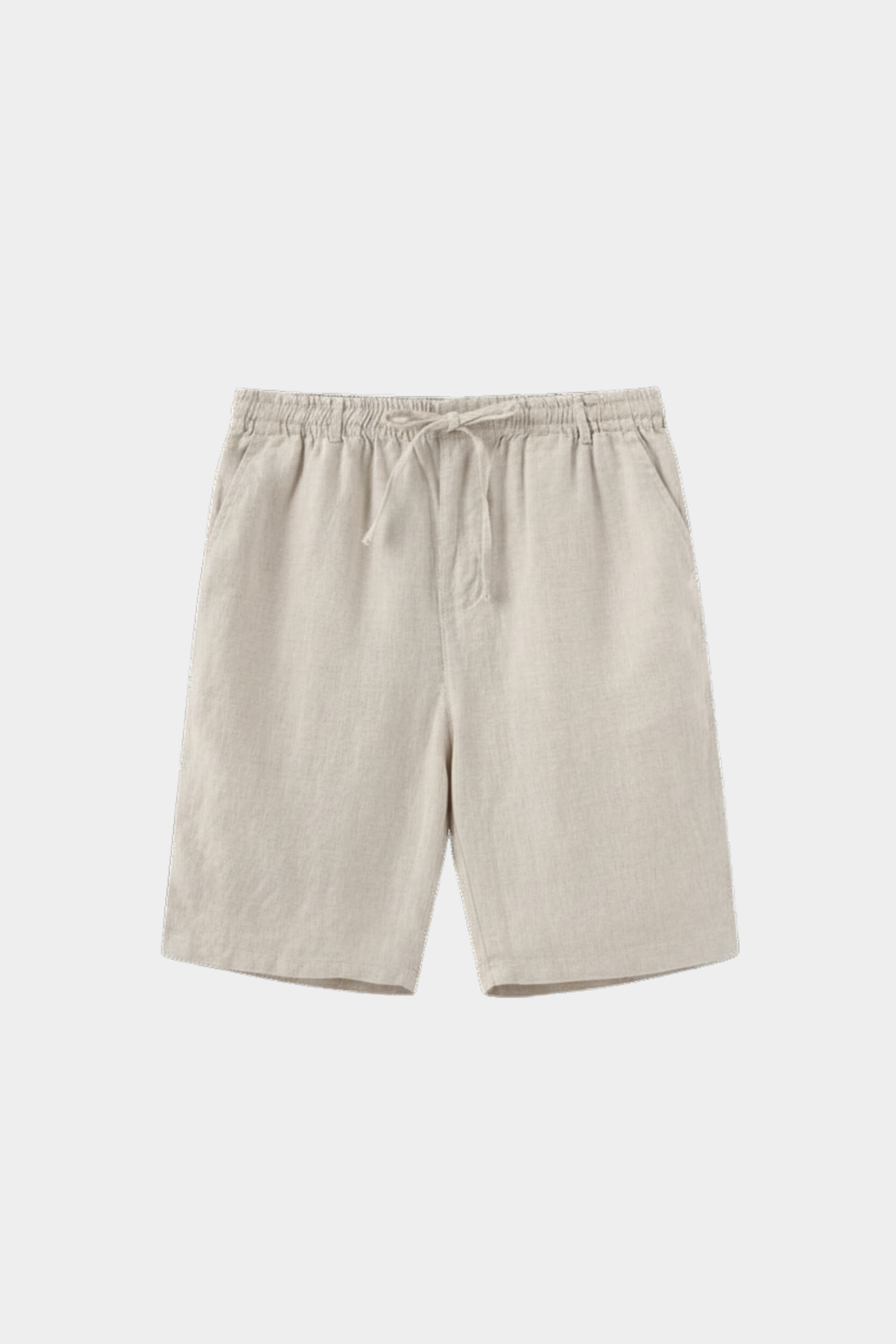 Men’s Linen Drawstring Shorts with Zip Fly