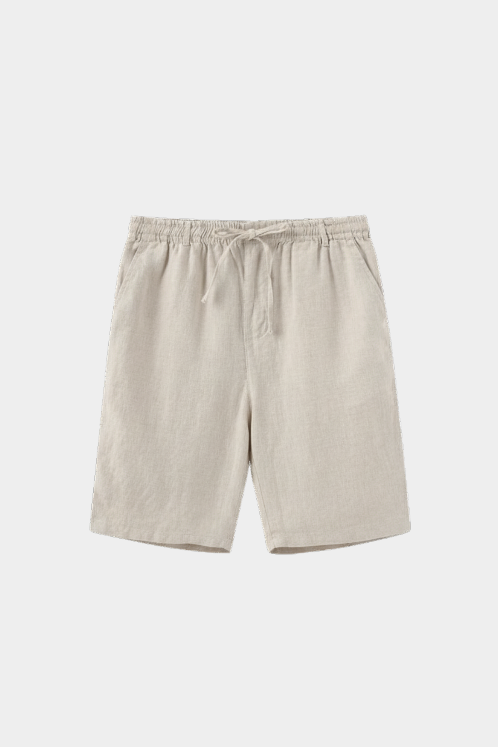 Men’s Linen Drawstring Shorts with Zip Fly