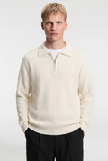 Men’s Half-Zip Knit Polo Jumper – Long Sleeve