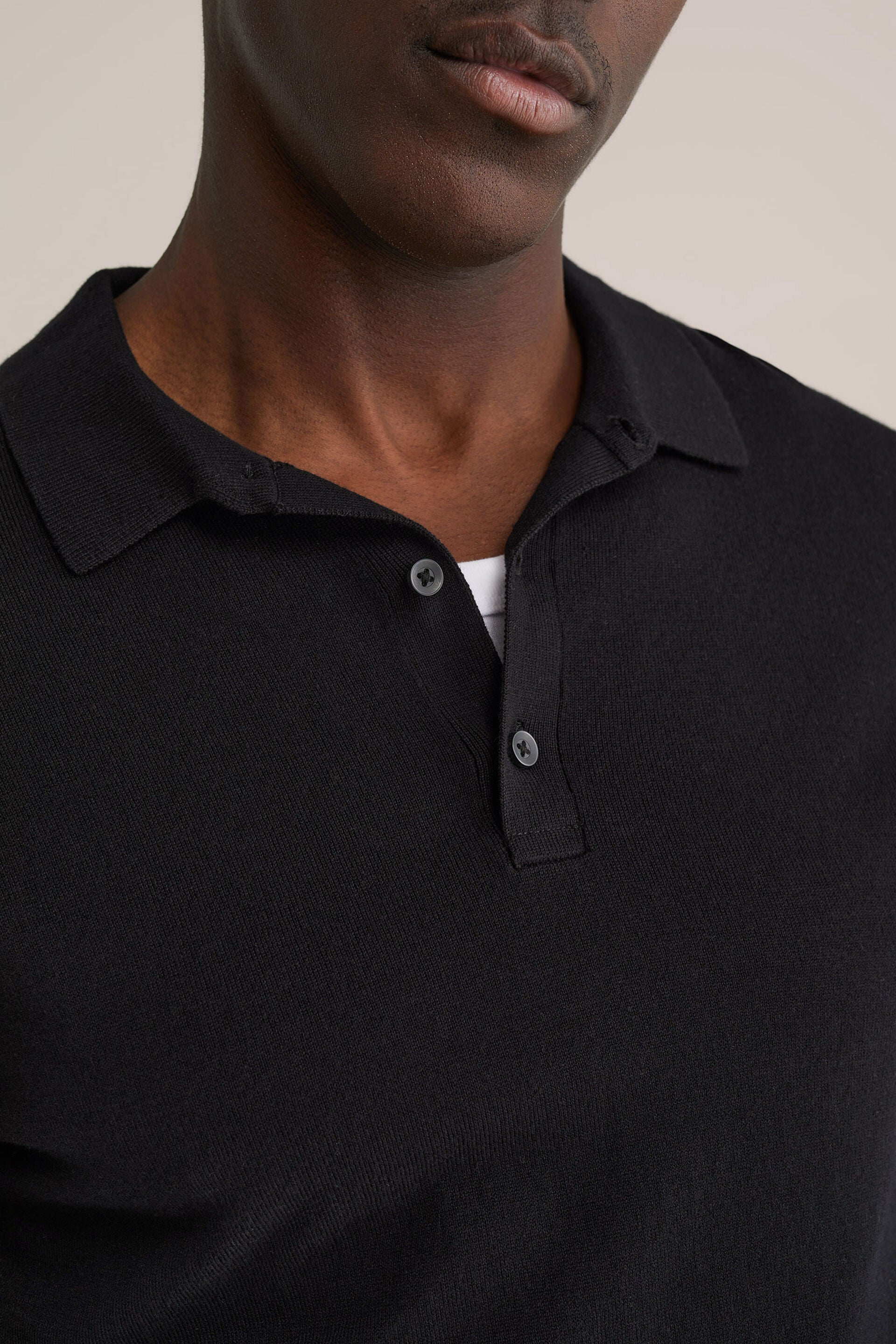 Men's Slim Fit Fine Knit Polo Shirt