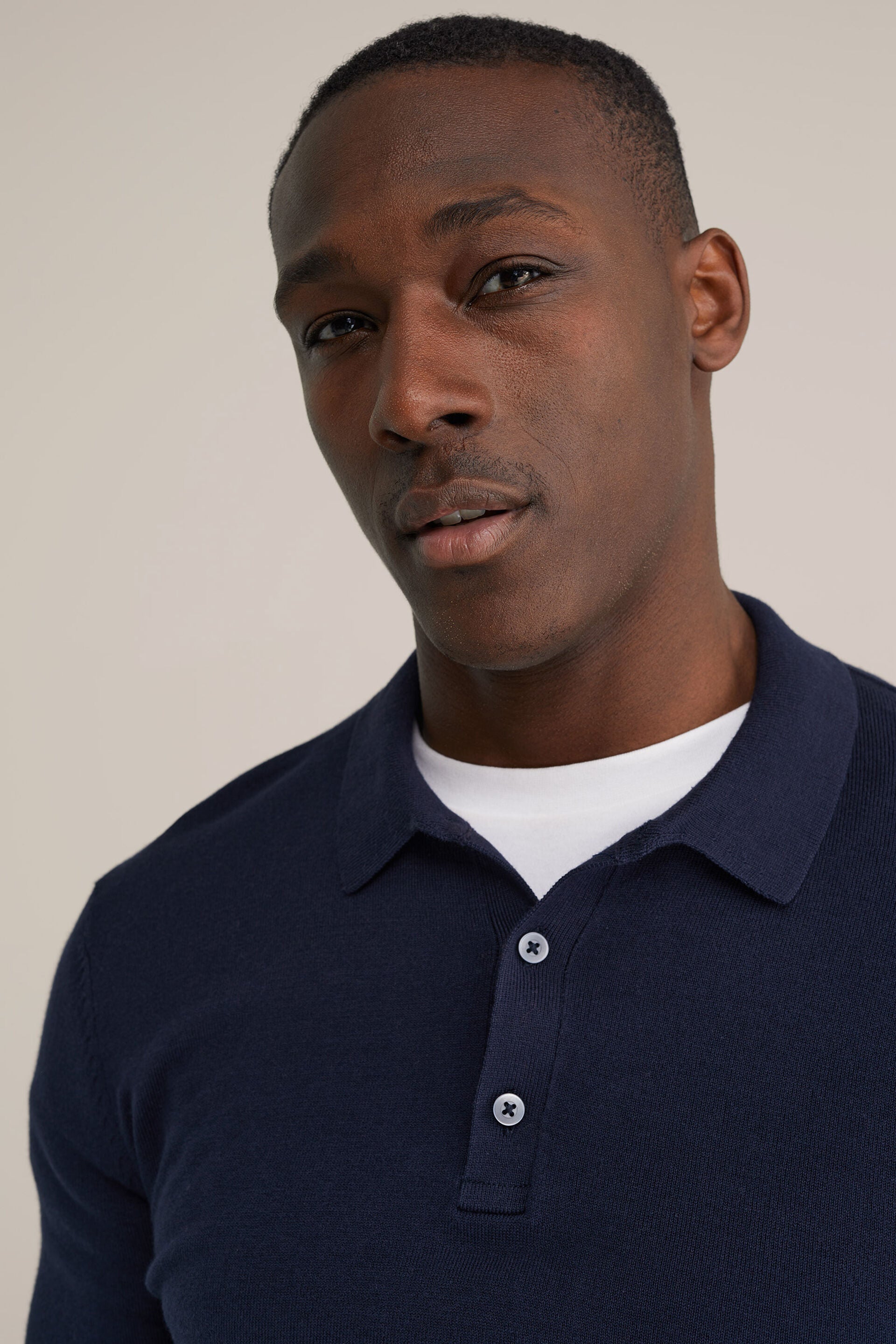 Men's Slim Fit Fine Knit Polo Shirt