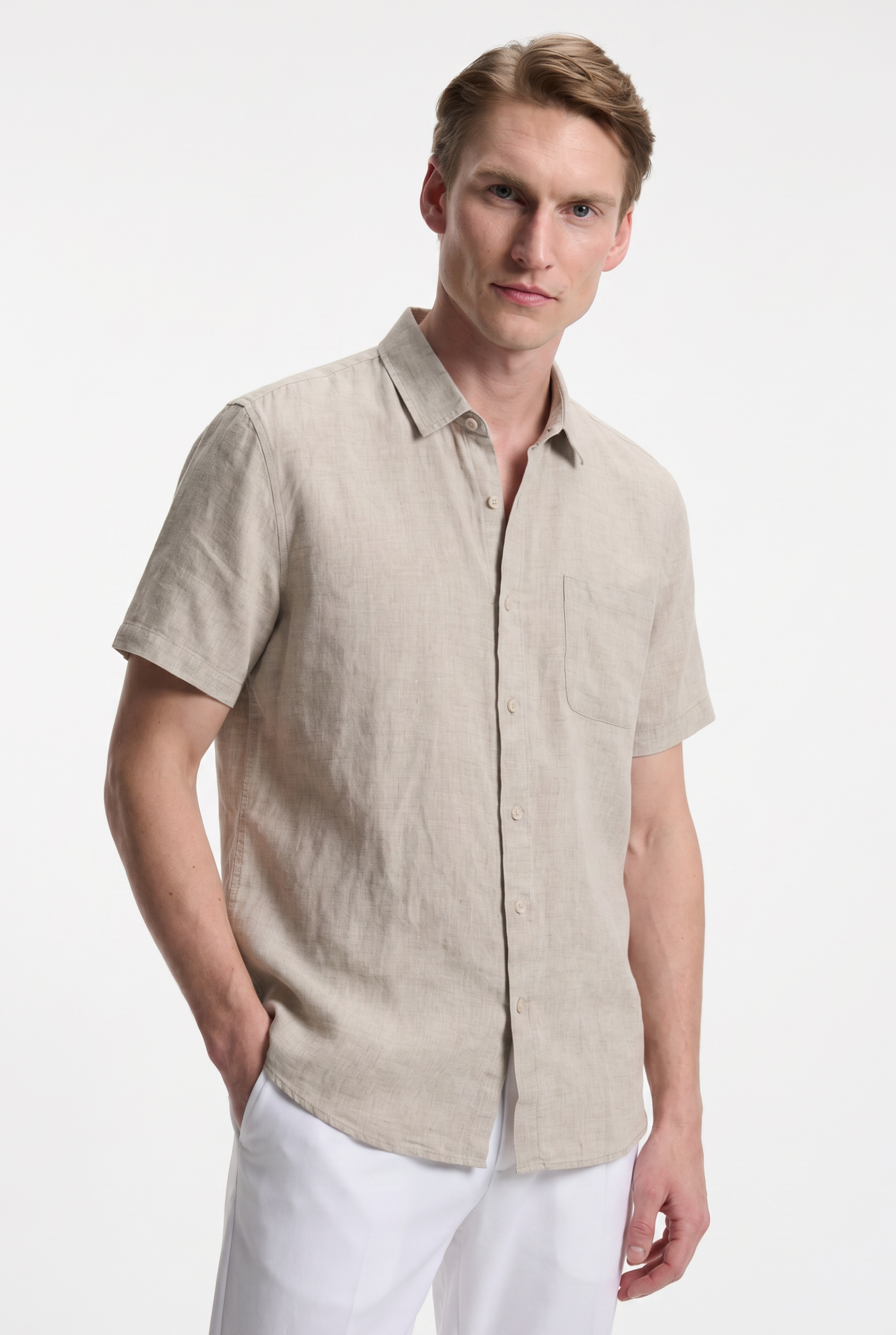 Men’s Short Sleeve Linen Shirt
