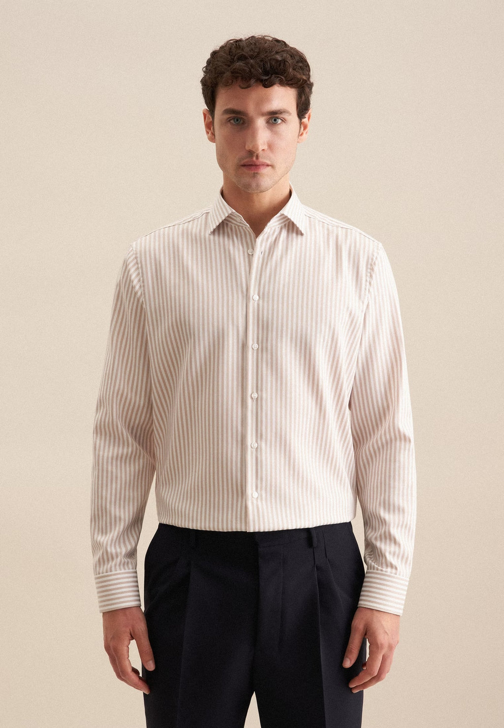 Rully Durham Striped Shirt Brown