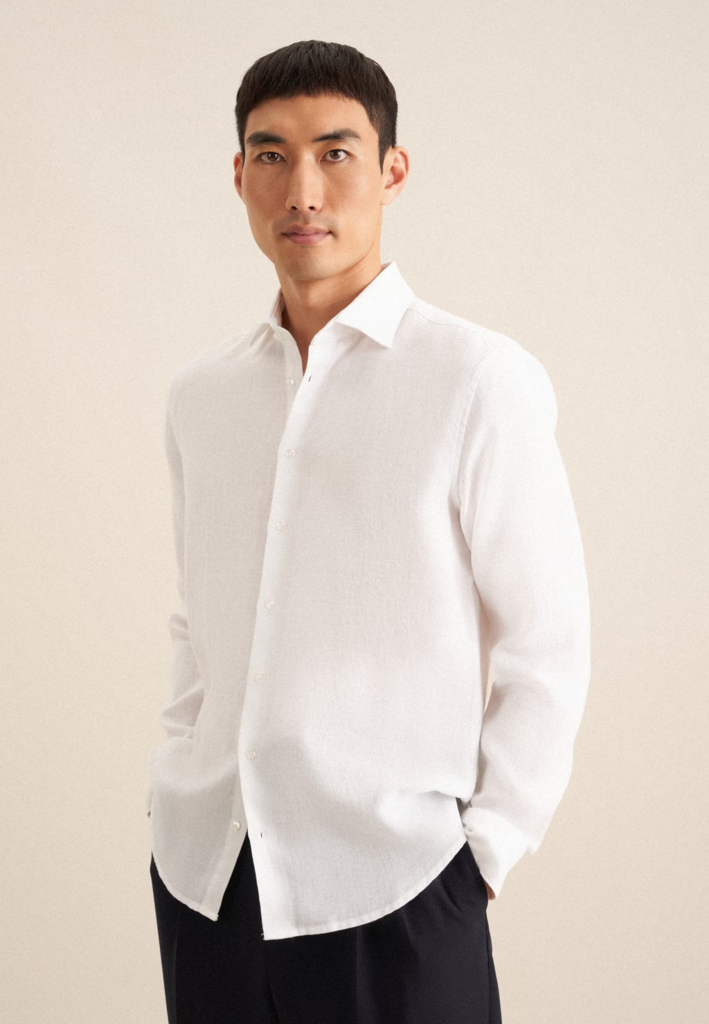 Rully Regent Linen Shirt White