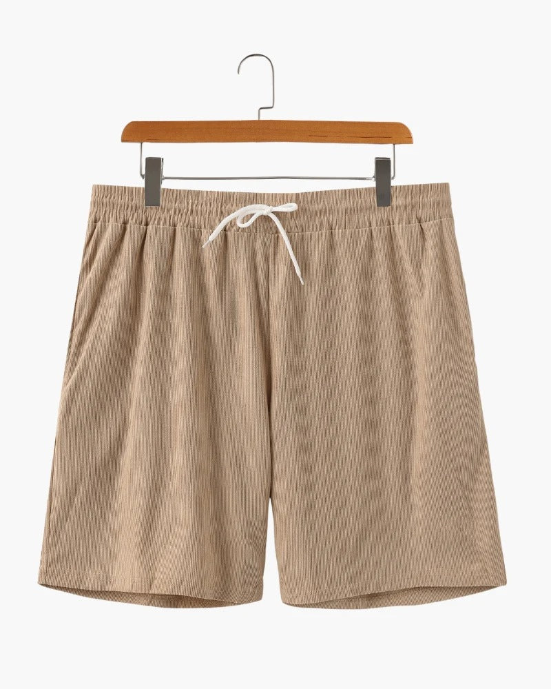 Men's Ribbed Drawstring Shorts